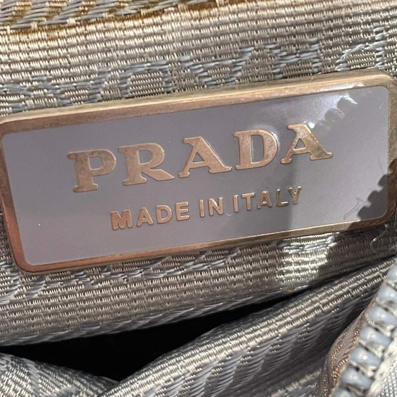 PRADA/Cross Body Bag/Nylon/IDG/Leather hardware straps