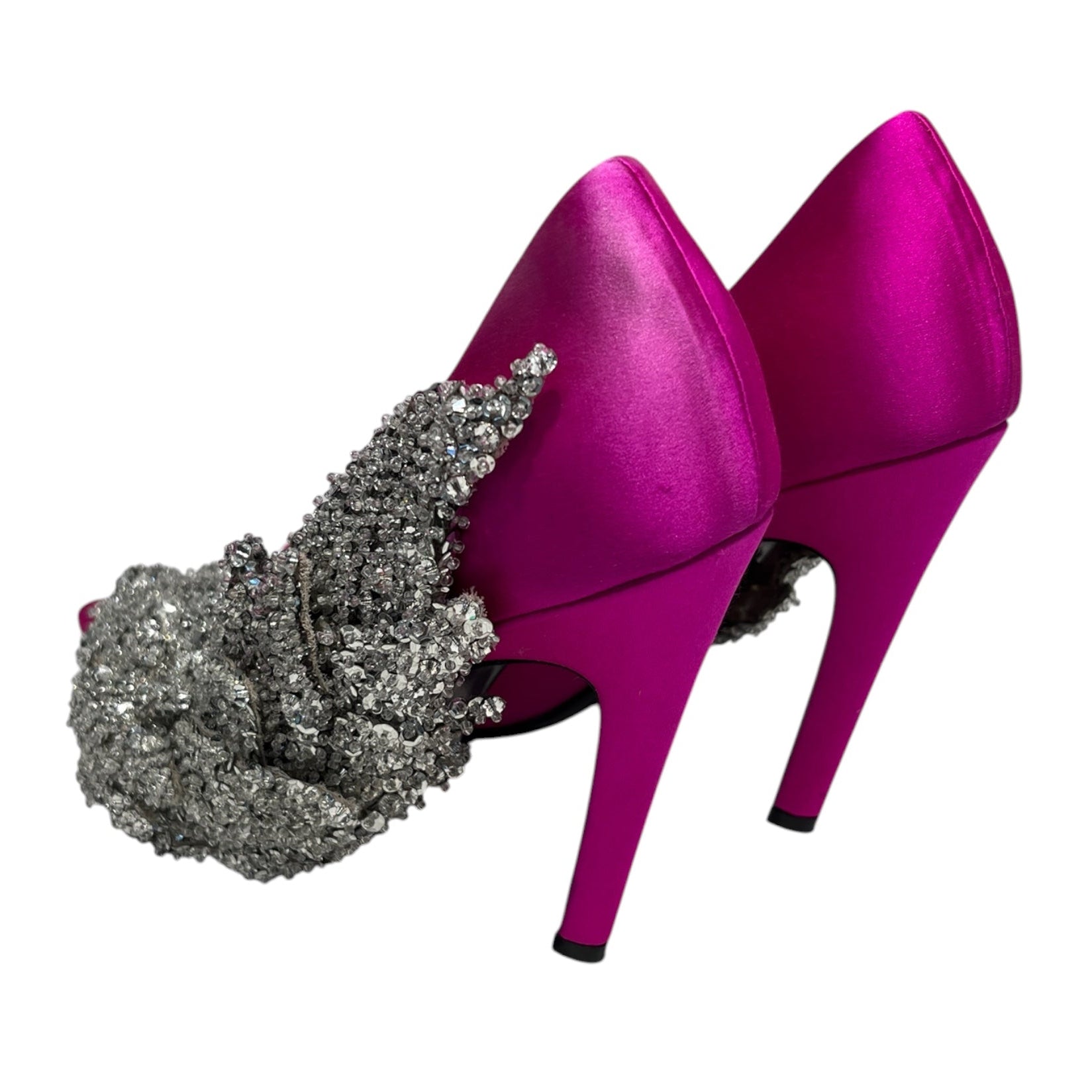 BALENCIAGA/Heels/EU 37/Nylon/PNK/RGHINESTONEWINGS view 2