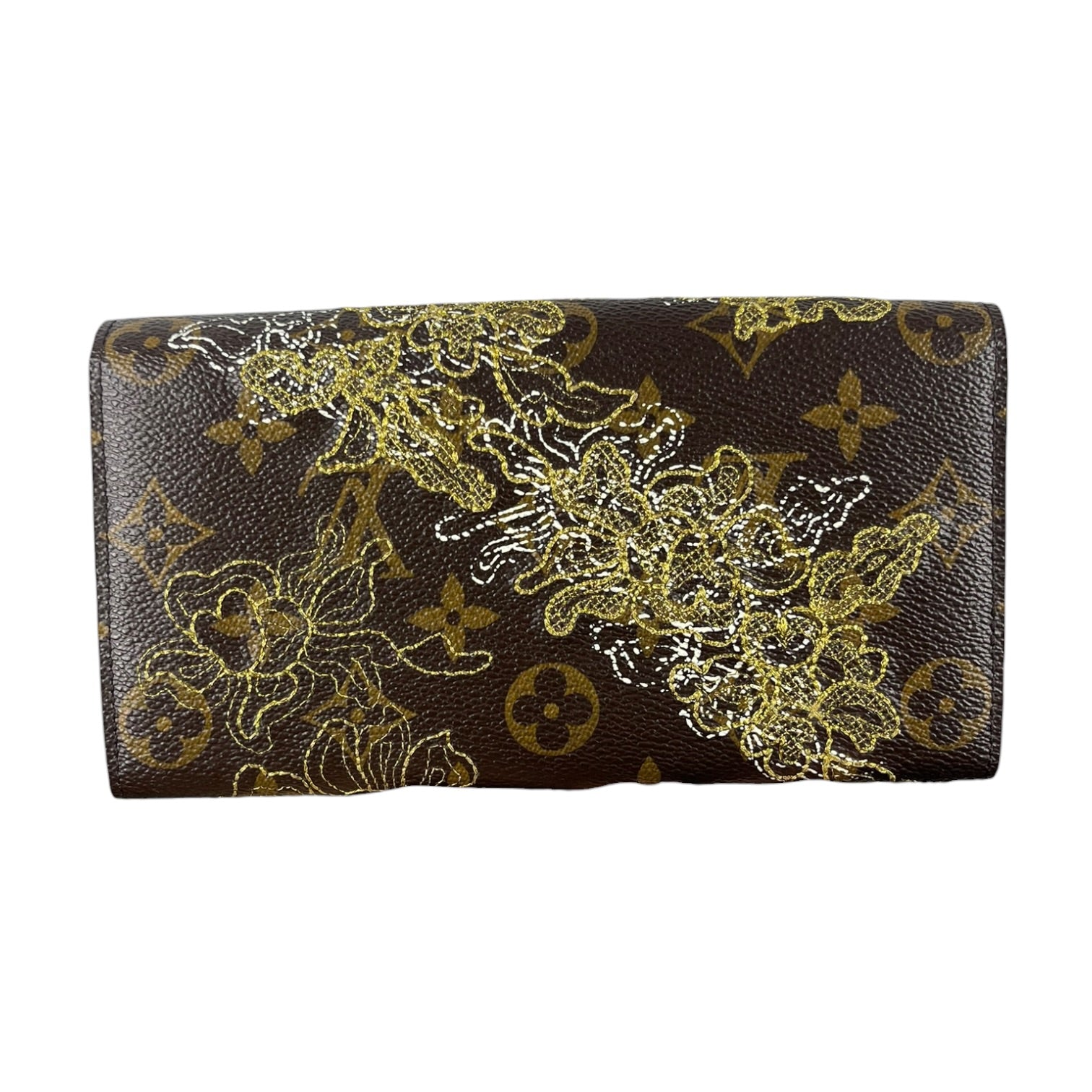 LOUIS VUITTON/Long Wallet/Floral Pattern/Leather/BRW/L's/EMBROIDERED SARAH WALLET view 2