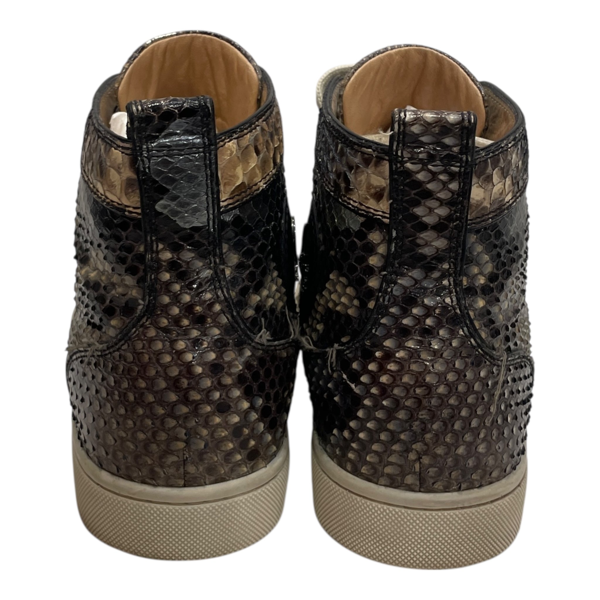 Christian Louboutin/Hi-Sneakers/EU 41.5/Animal Pattern/Leather/MLT/BLU GRN BLK SNAKE SKIN view 3