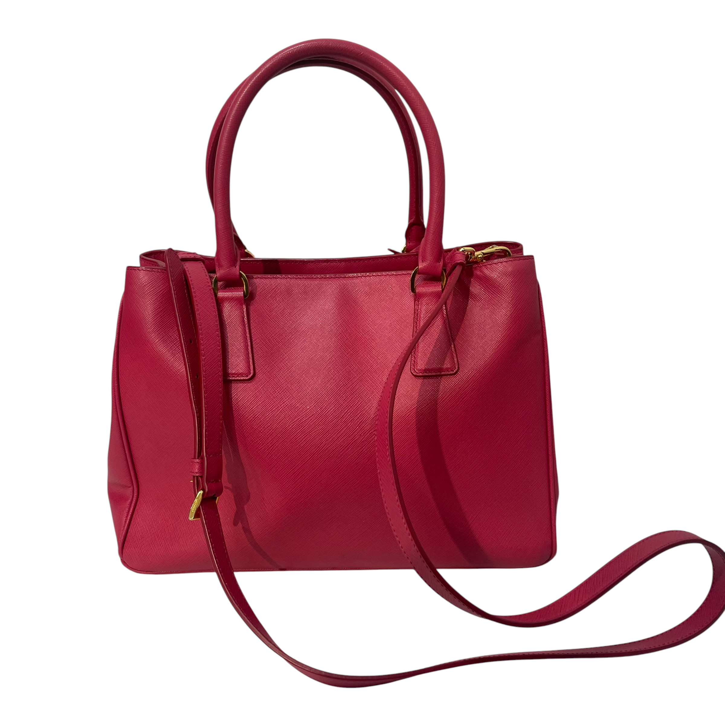 PRADA/Cross Body Bag/Leather/PNK/Saffiano Galleria Medium view 2