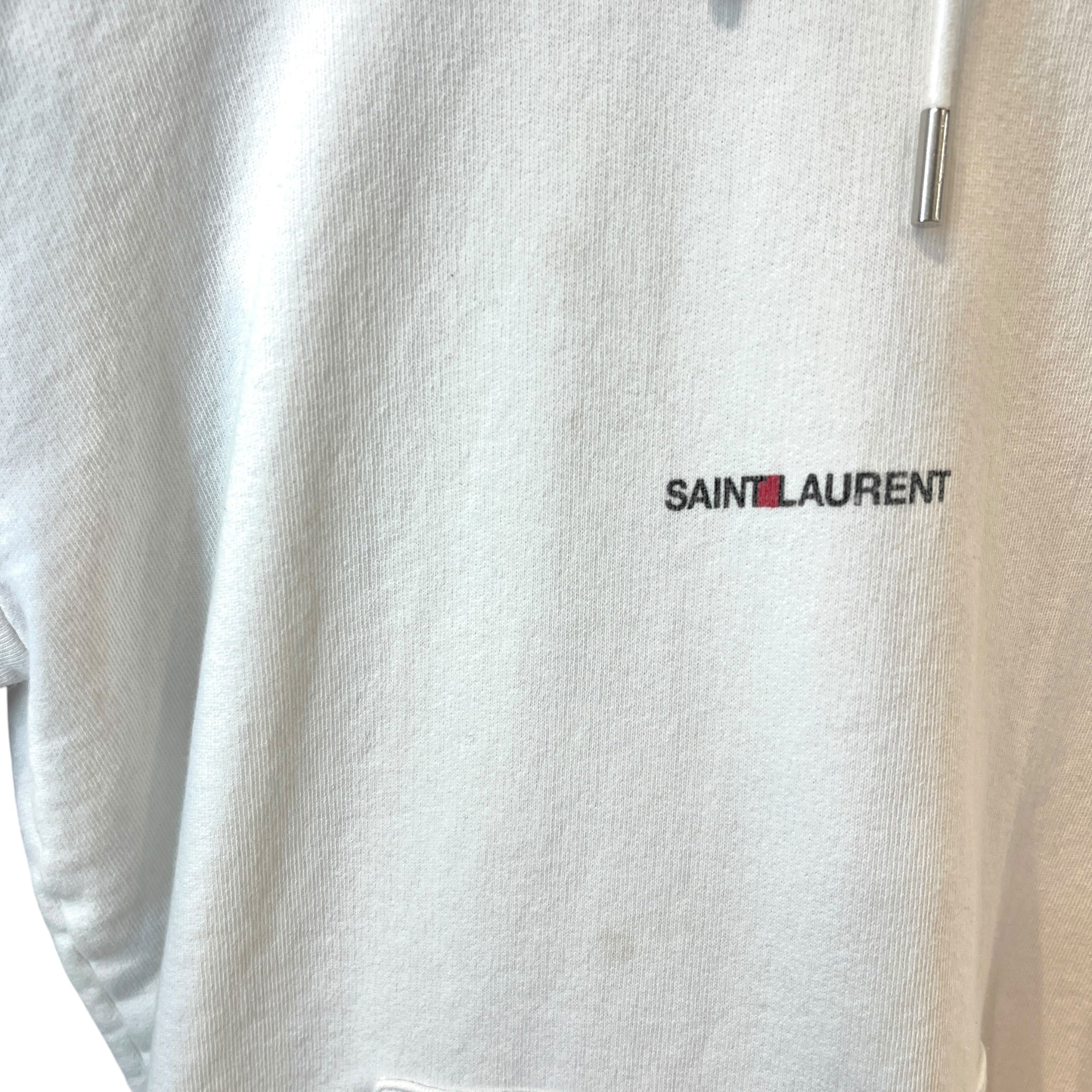 SAINT LAURENT/Hoodie/XS/All Over Print/Cotton/WHT/Pullover/MINI FONT view 5