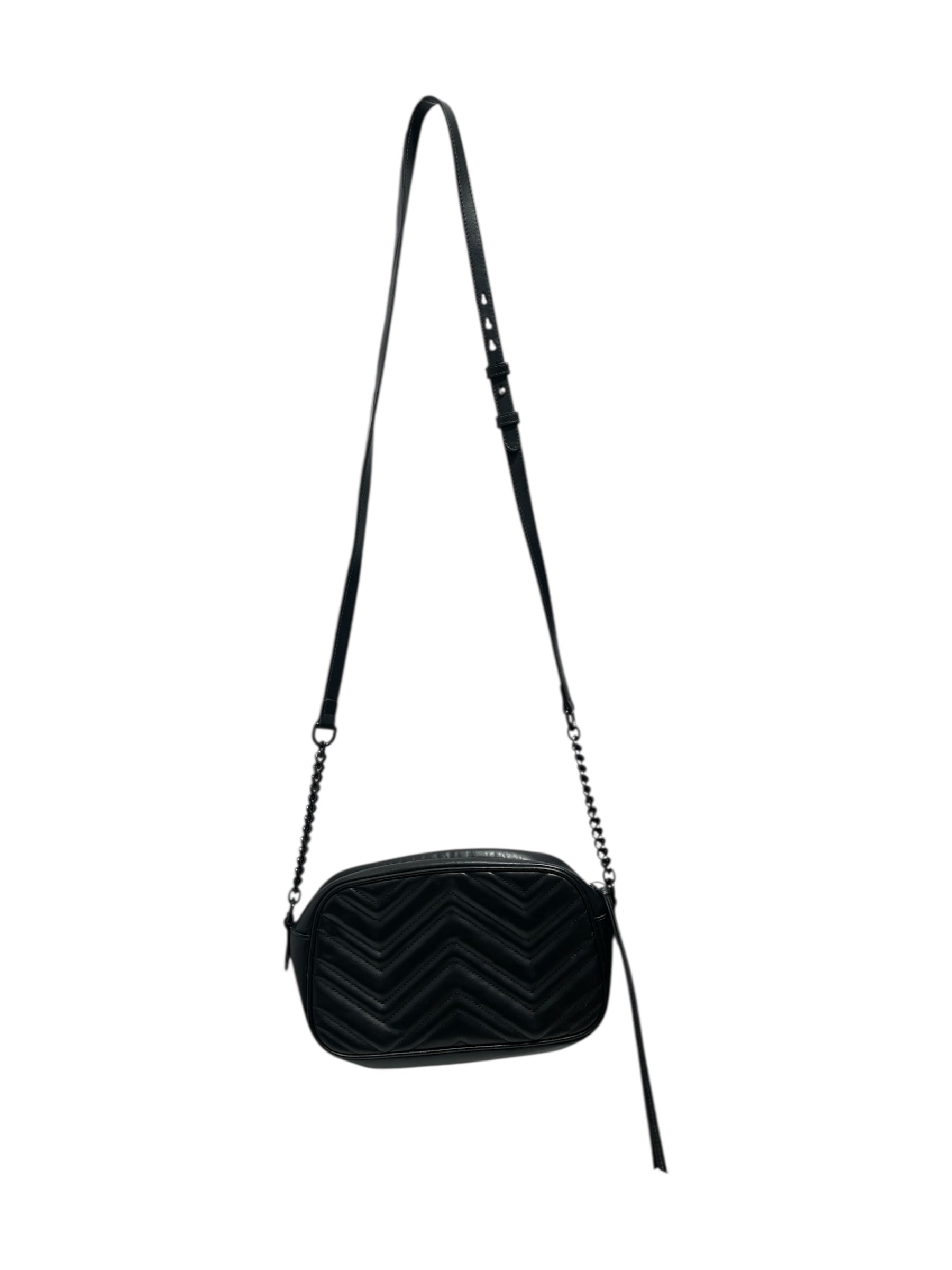 GUCCI/Cross Body Bag/Leather/BLK/GG Marmont view 2