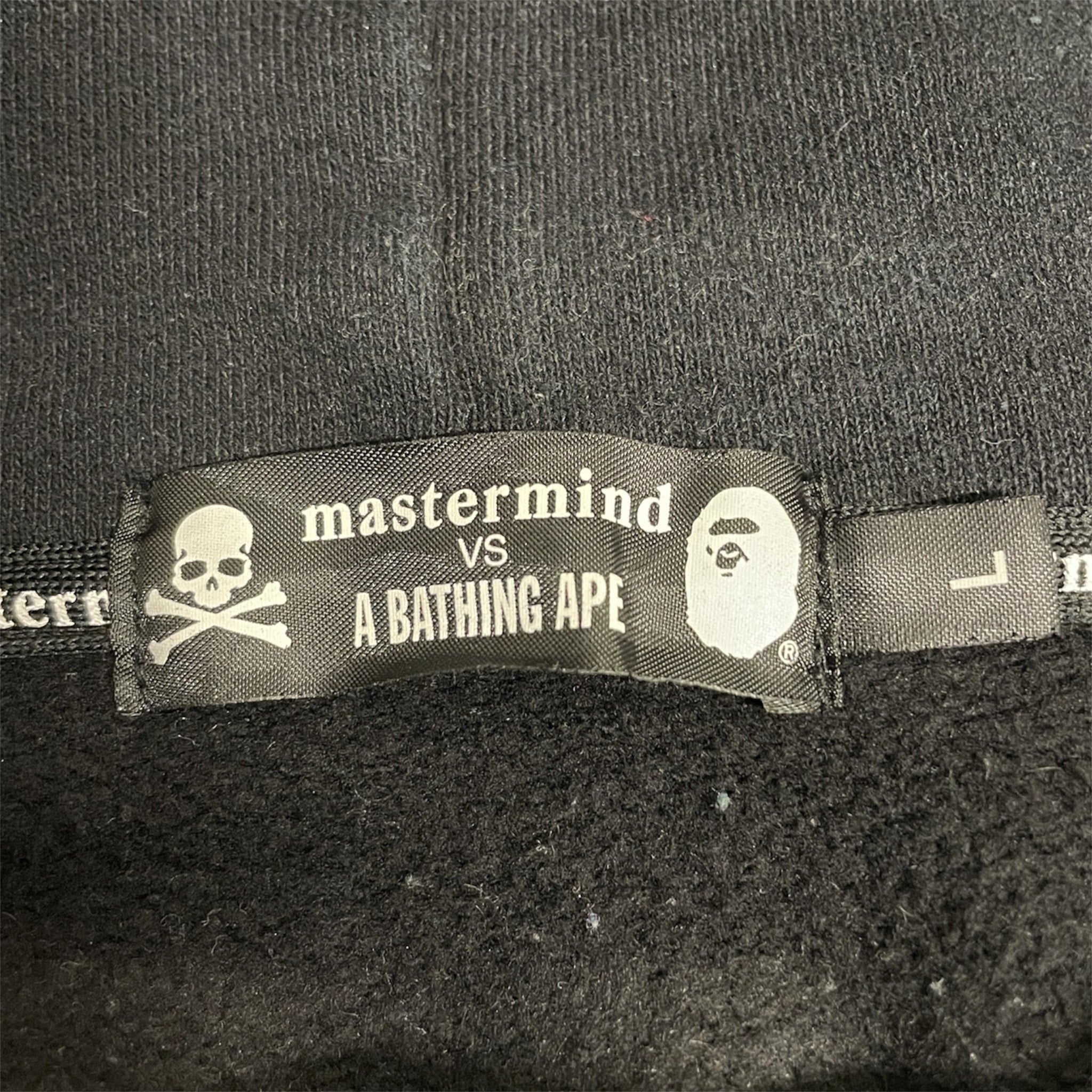 A BATHING APE/Hoodie/L/Cotton/BLK/MASTERMIND RAINBOW LOGOS view 3