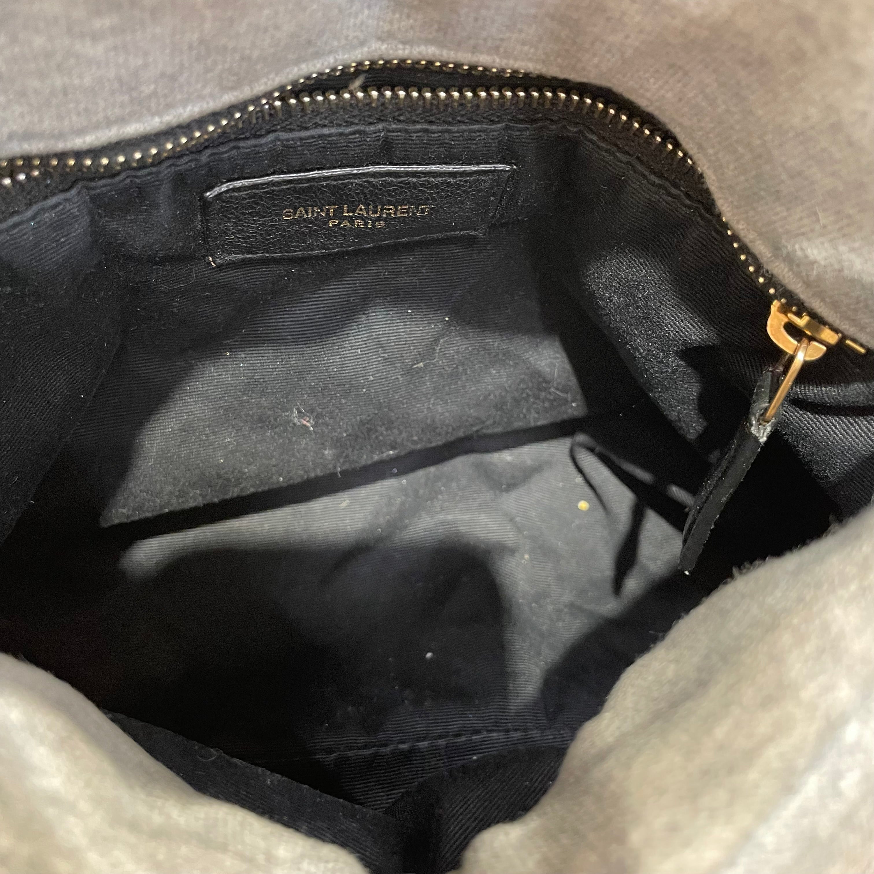 YVES SAINT LAURENT/Cross Body Bag/Cotton/GRY/LOULOU PUFFER view 5