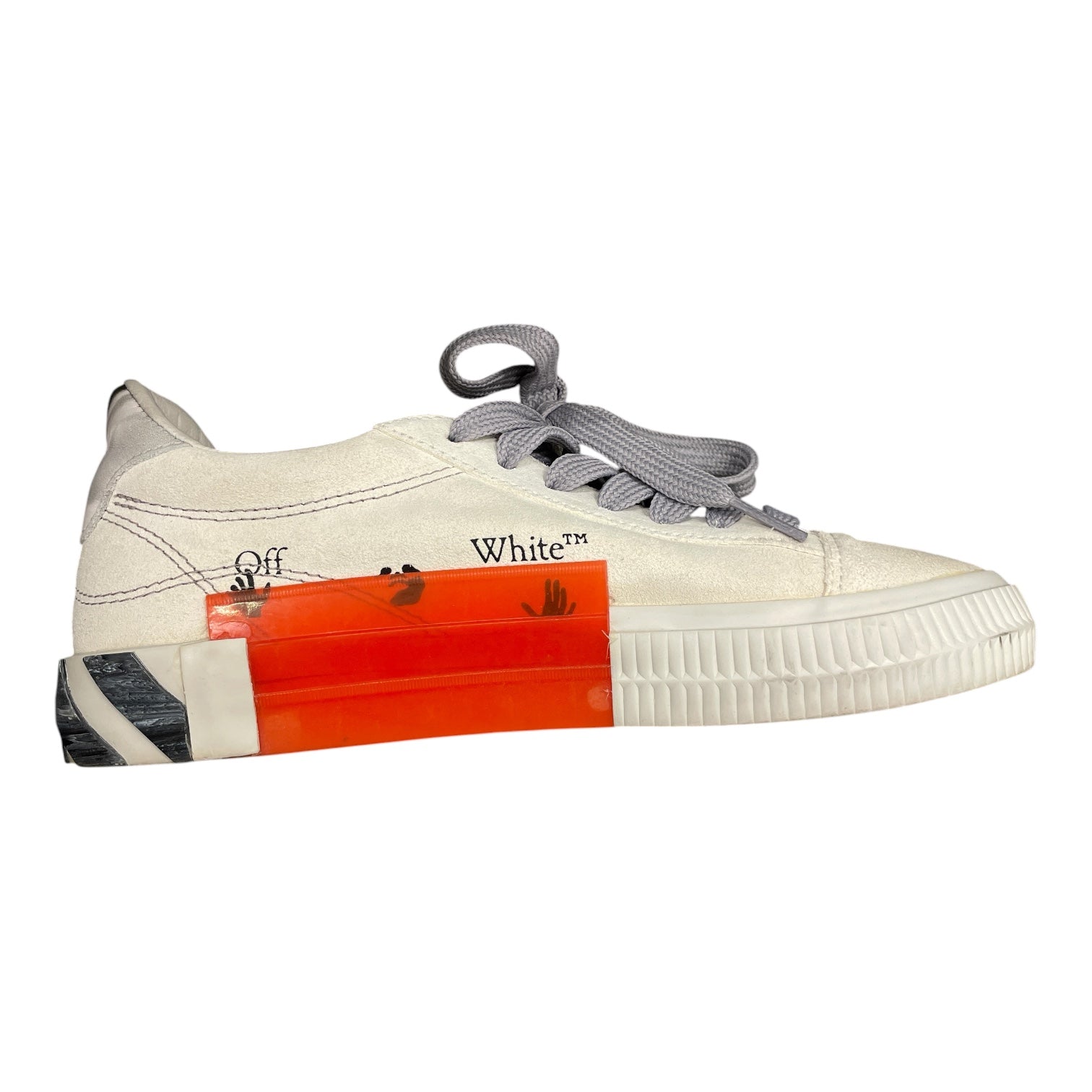 OFF-WHITE/Low-Sneakers/EU 37/Suede/WHT/OFF WHITE LIQUID MELT LOW VUL view 4