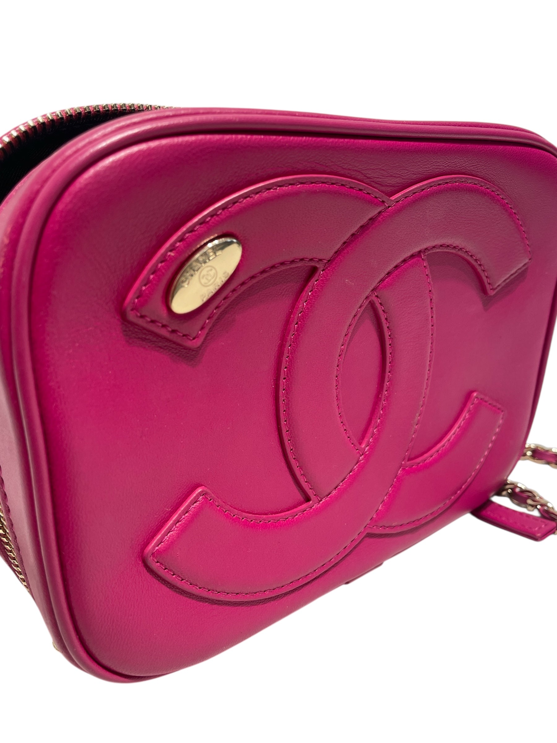 CHANEL/Cross Body Bag/Leather/PNK/CC Mania Camera Bag view 6