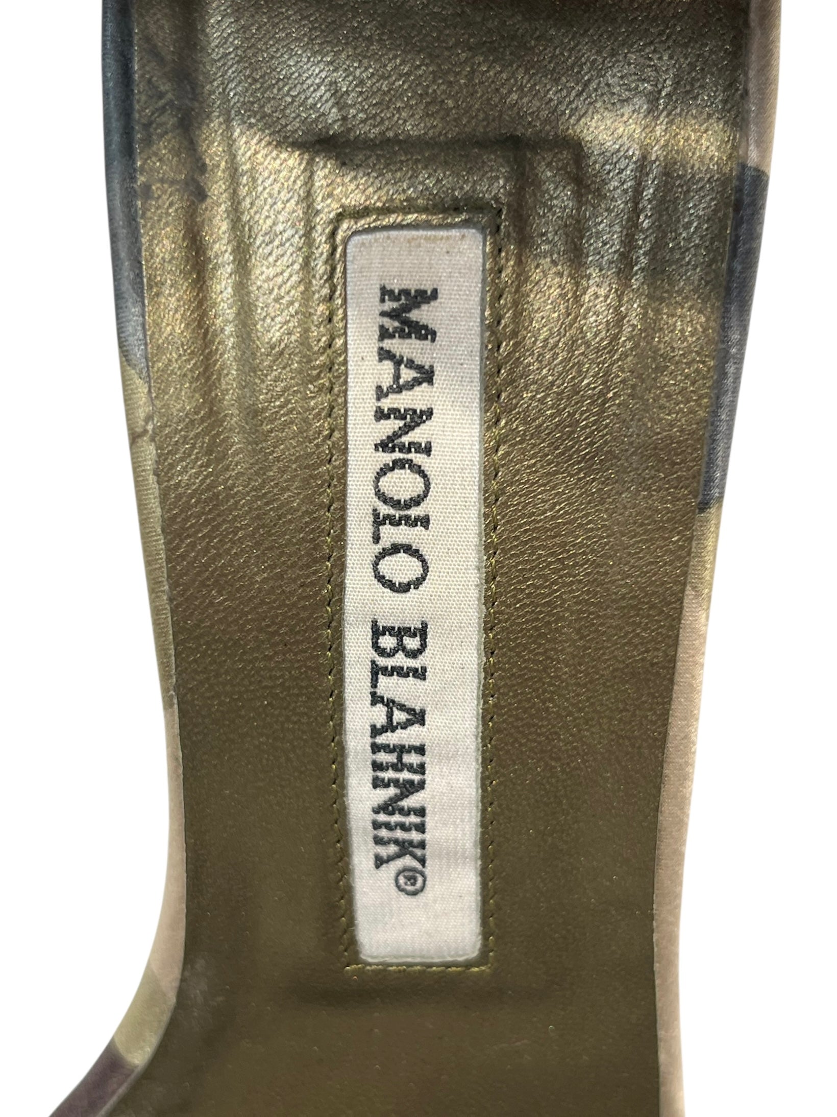 MANOLO BLAHNIK/Heels/EU 35/Camouflage/Nylon/GRN/ view 3