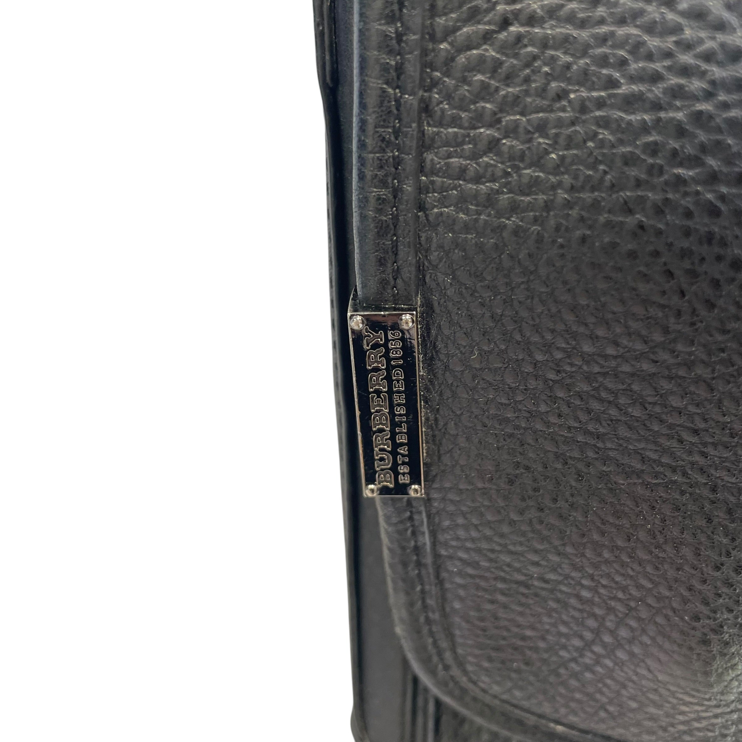 BURBERRY/Cross Body Bag/Leather/BLK/circle burberry logo view 3