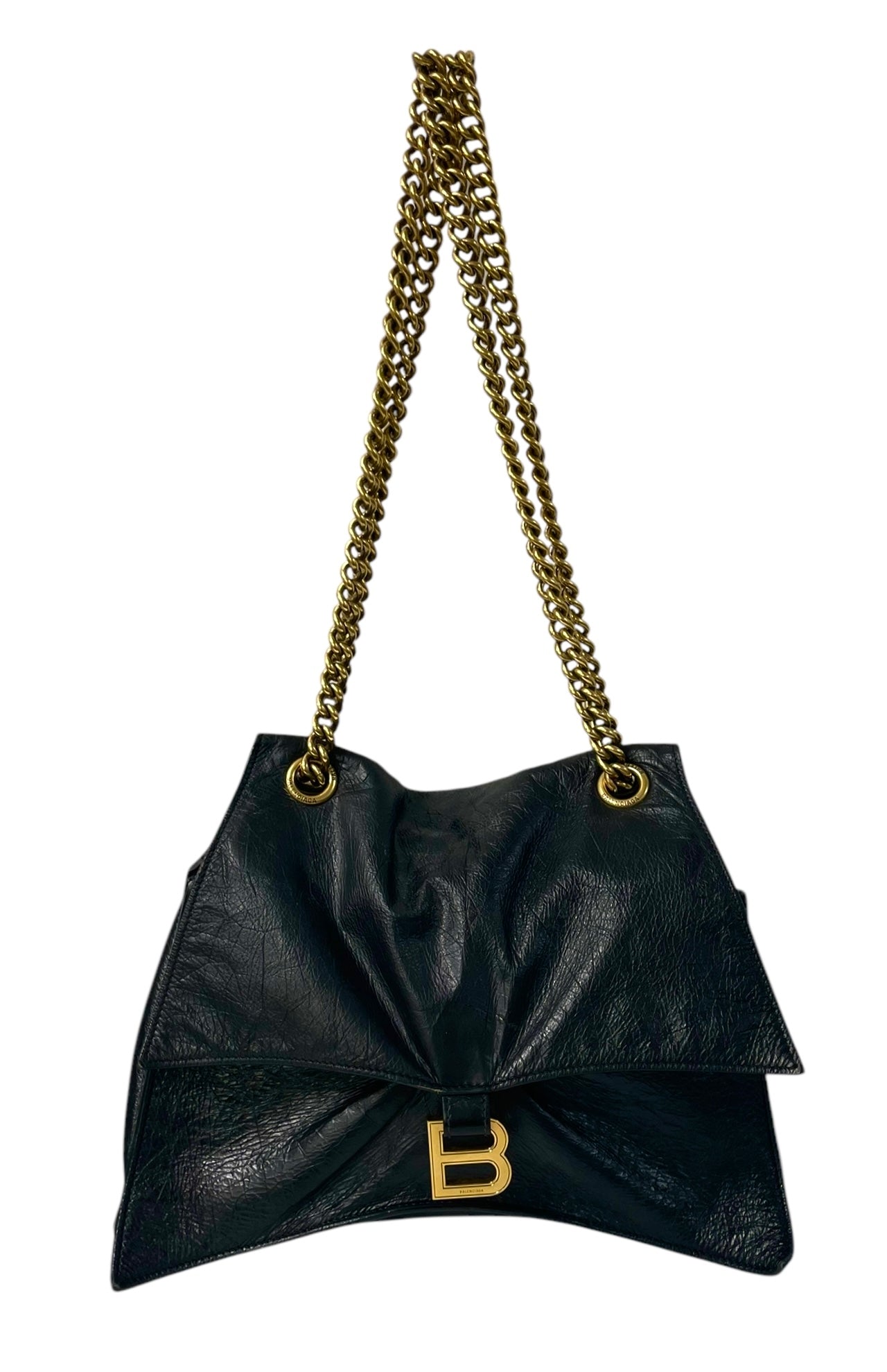 BALENCIAGA/Bag/Leather/BLK/crushed leather view 2