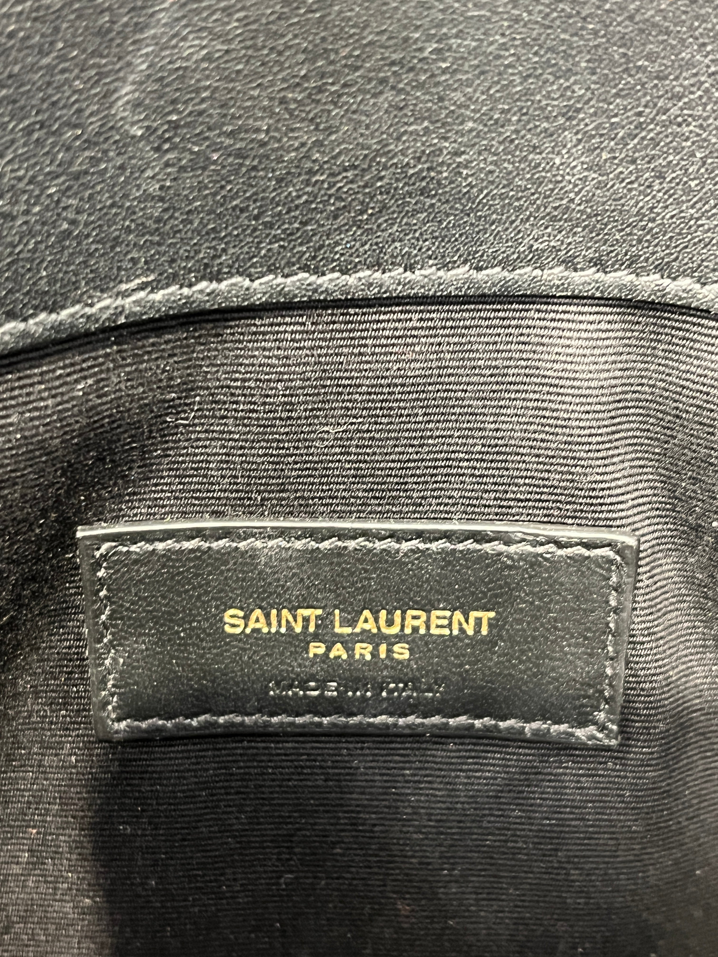 SAINT LAURENT/Clutch Bag/Stripe/Cotton/BLK/UPTOWN REDWHITE/ ENVELOP view 6