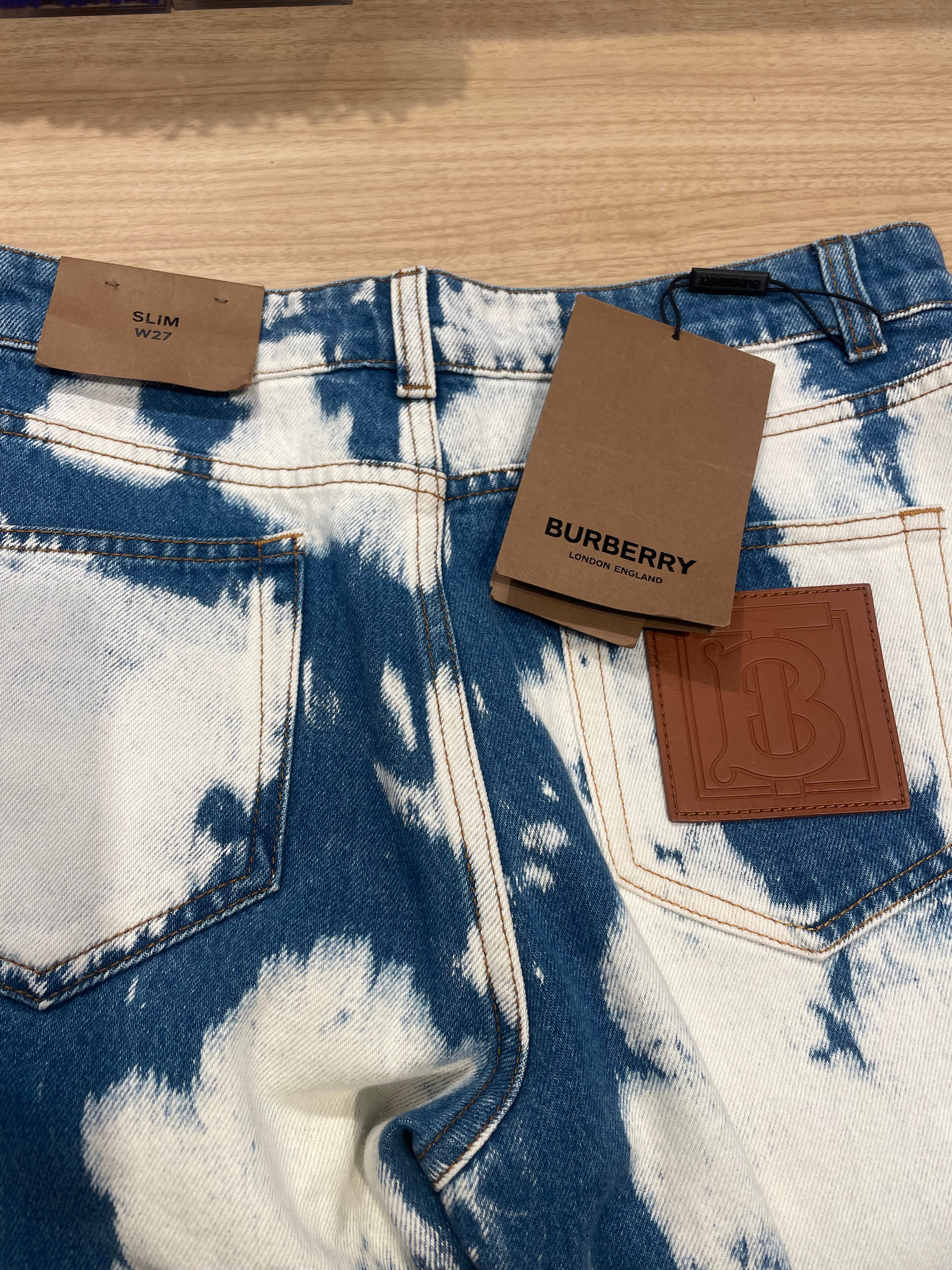 BURBERRY/Pants/27/Denim/BLU/All Over Print/ view 5