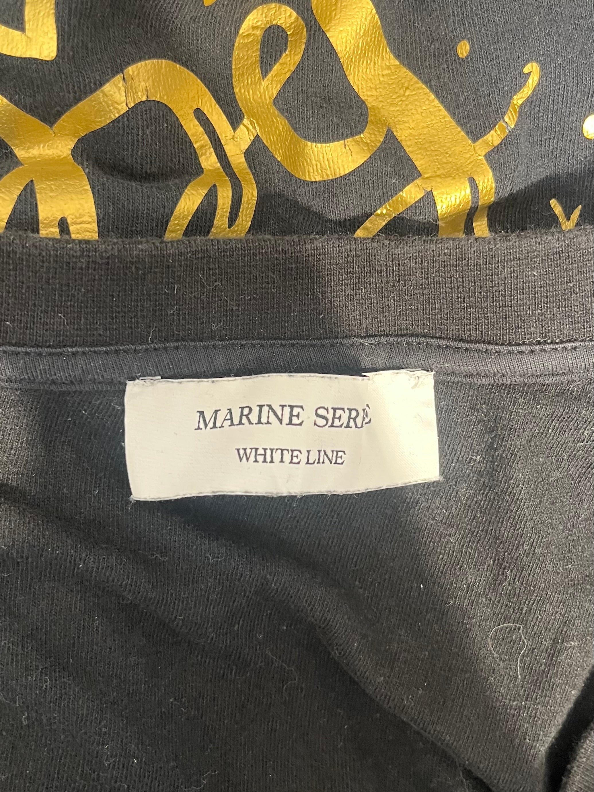 MARINE SERRE/Cut & Sew/S/All Over Print/Cotton/BLK/FRANKS-THE BELL STILL RINGS view 3