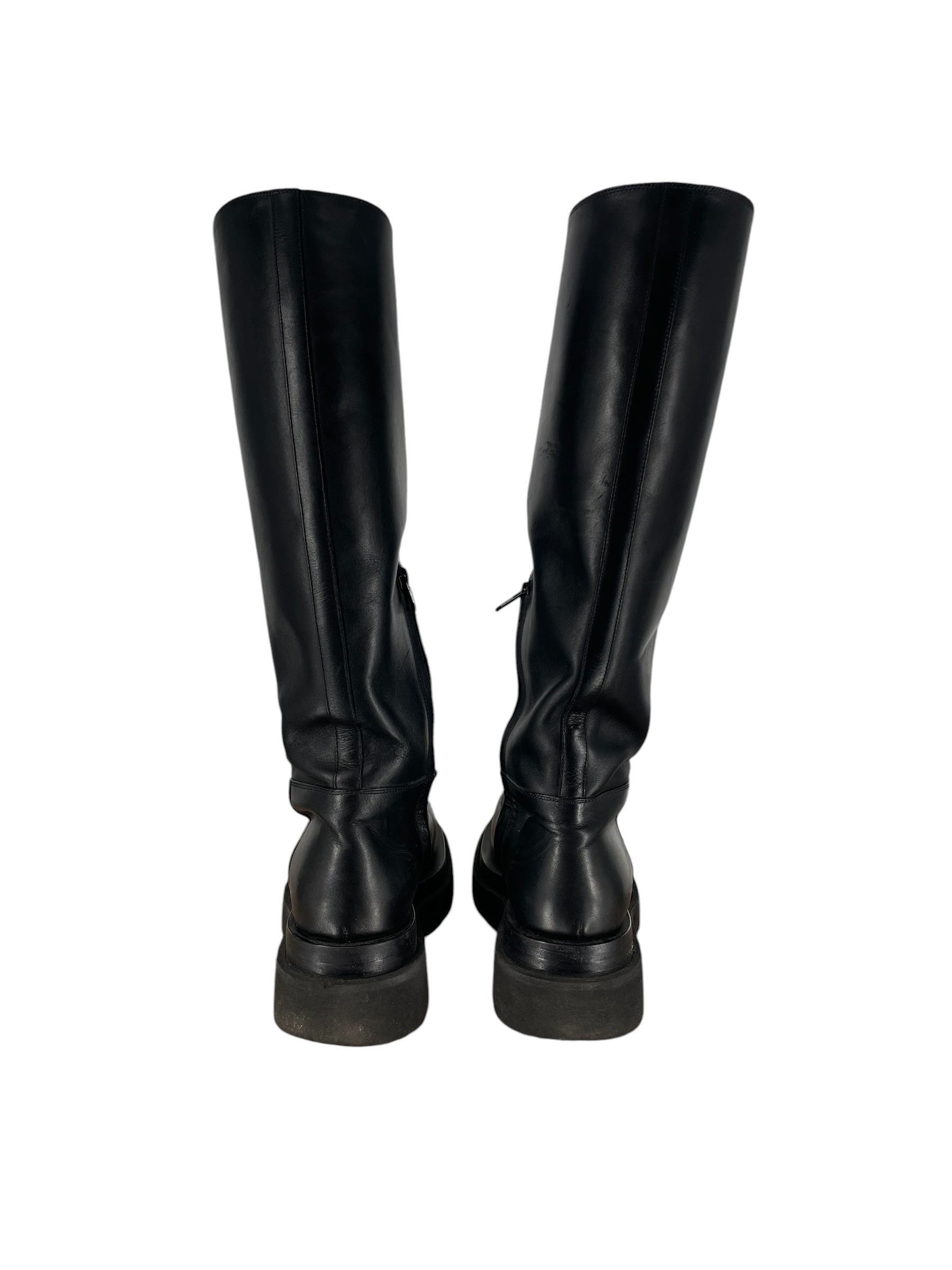 BOTTEGA VENETA/Boots/US 7.5/Leather/BLK/SHIBUYA CALF HIGH BOOTS view 5