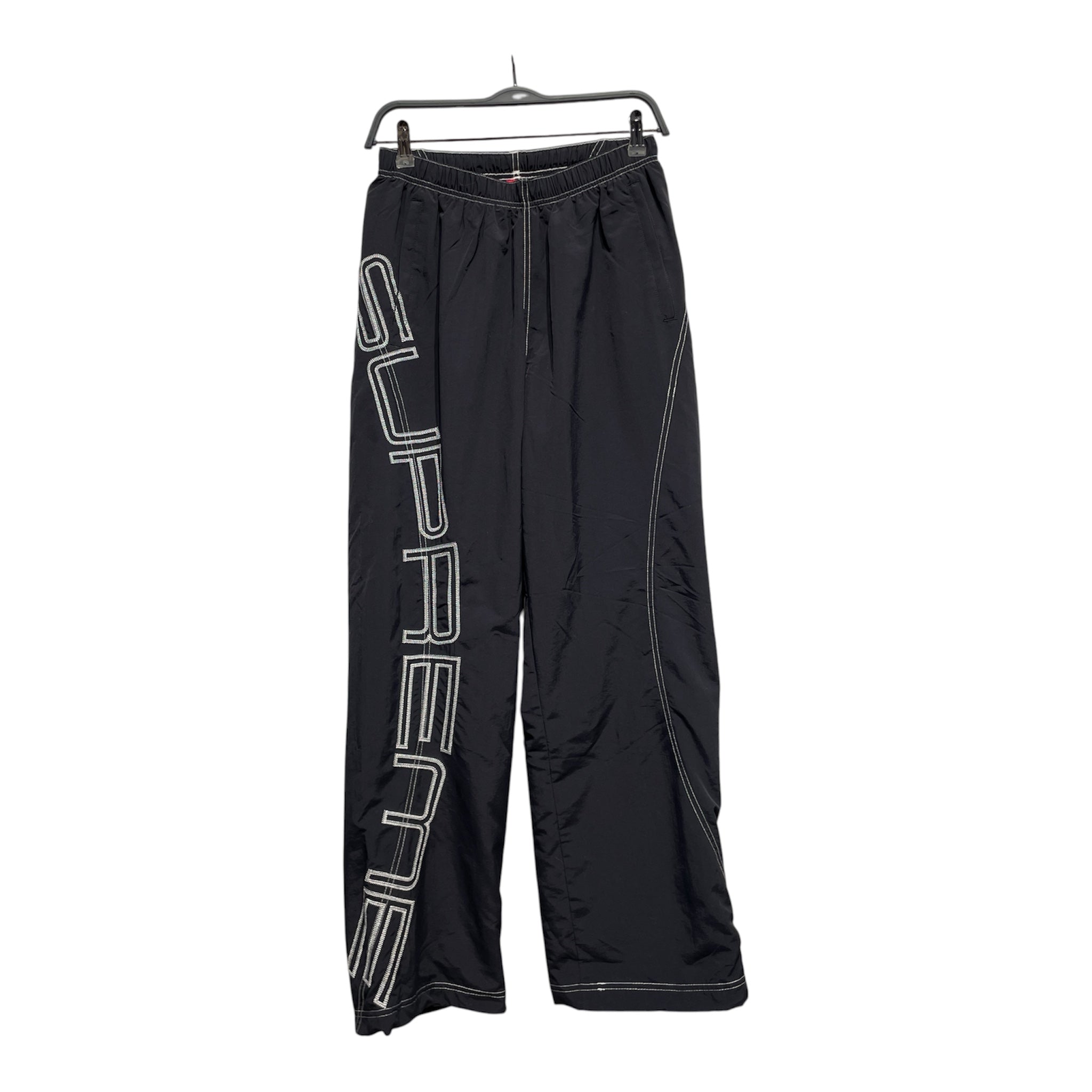 Supreme/Straight Pants/S/Nylon/BLK/EMBROIDERED TRACK PANT view 1