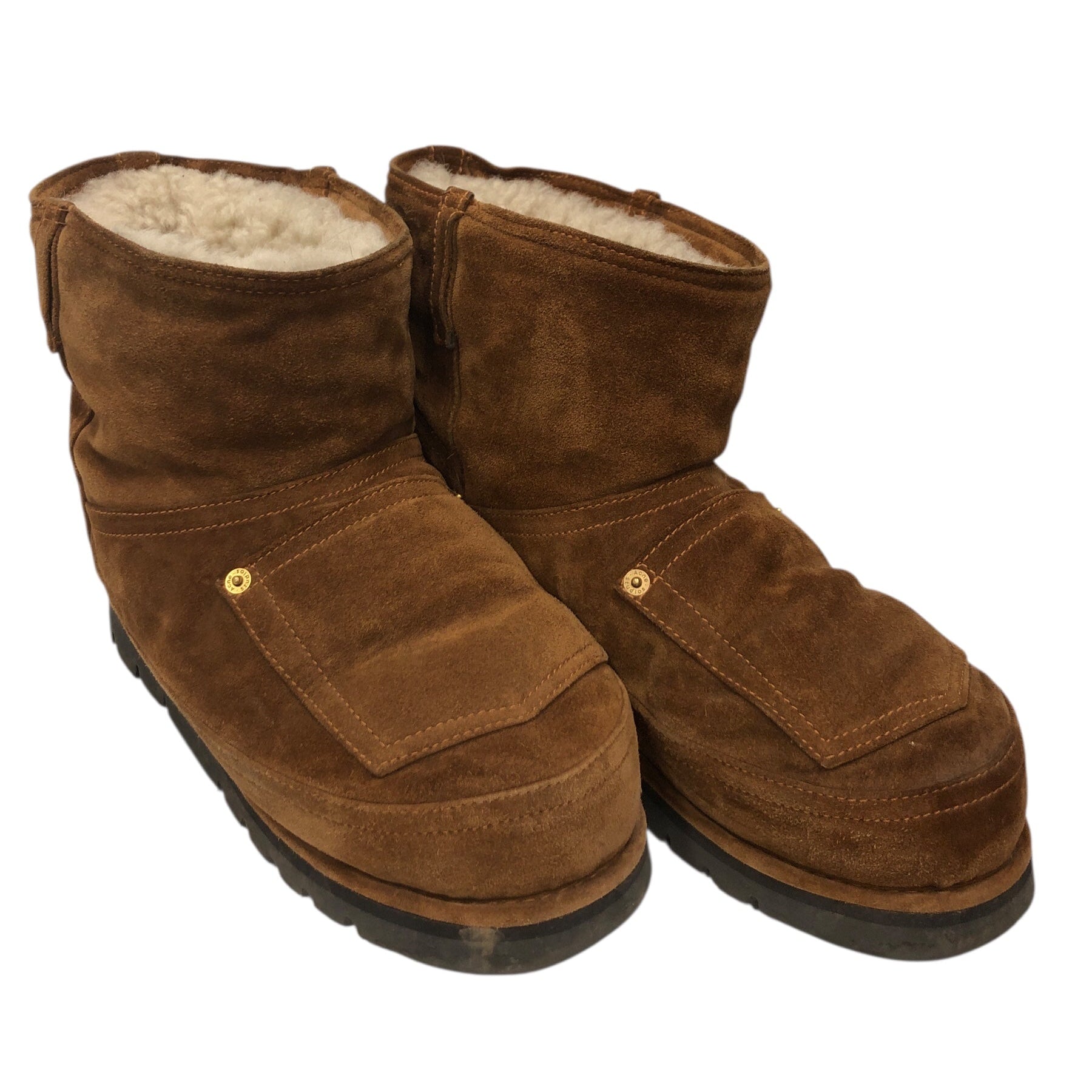 Acne Studios/Pull-On Boots/US 10.5/Cotton/BRW/brown shearling boot view 1