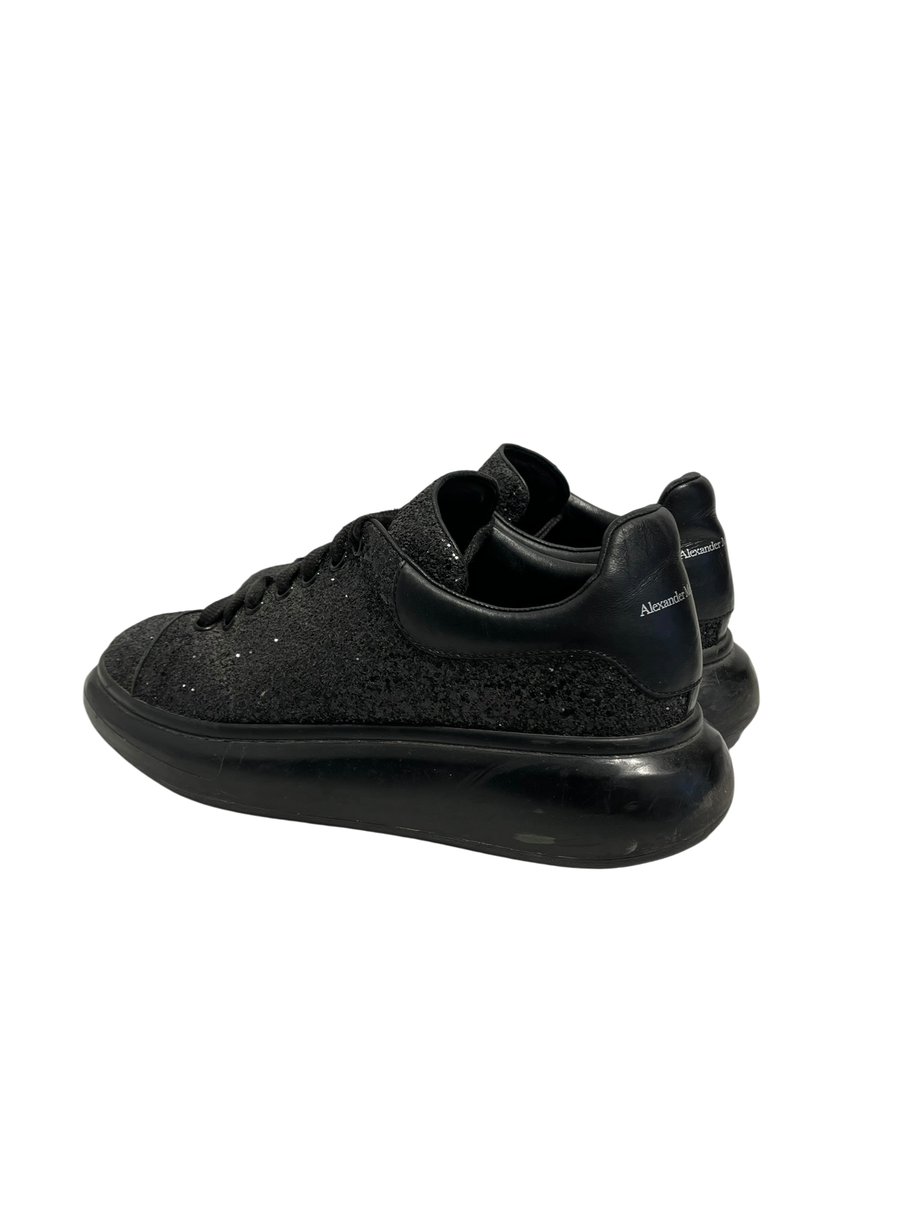 Alexander McQueen/Low-Sneakers/US 12/Glitter/Leather/BLK/OVERSIZED SNEAKER GLITTER view 2