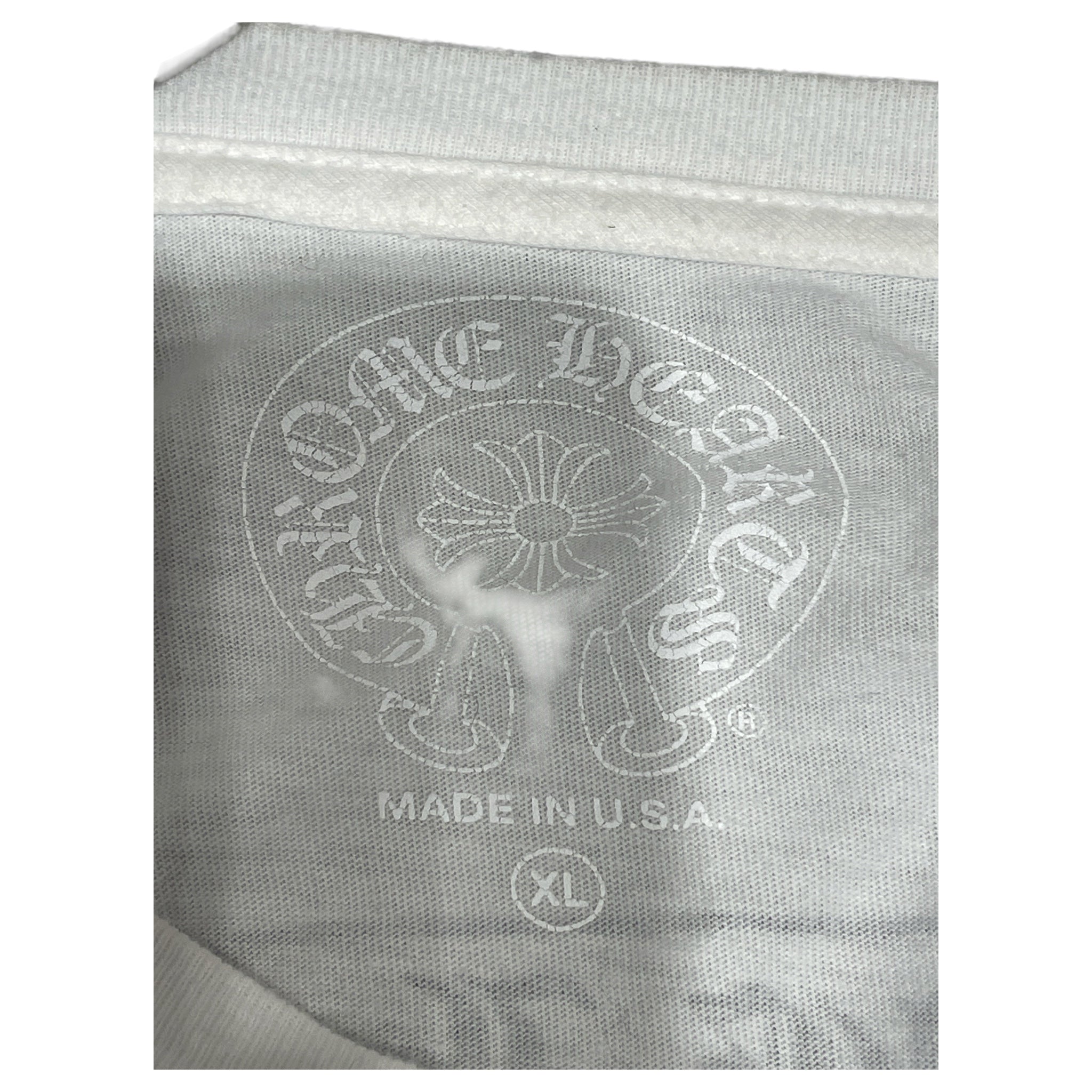 CHROME HEARTS/LS T-Shirt/L/Cotton/WHT/f*ck you arch logo view 3