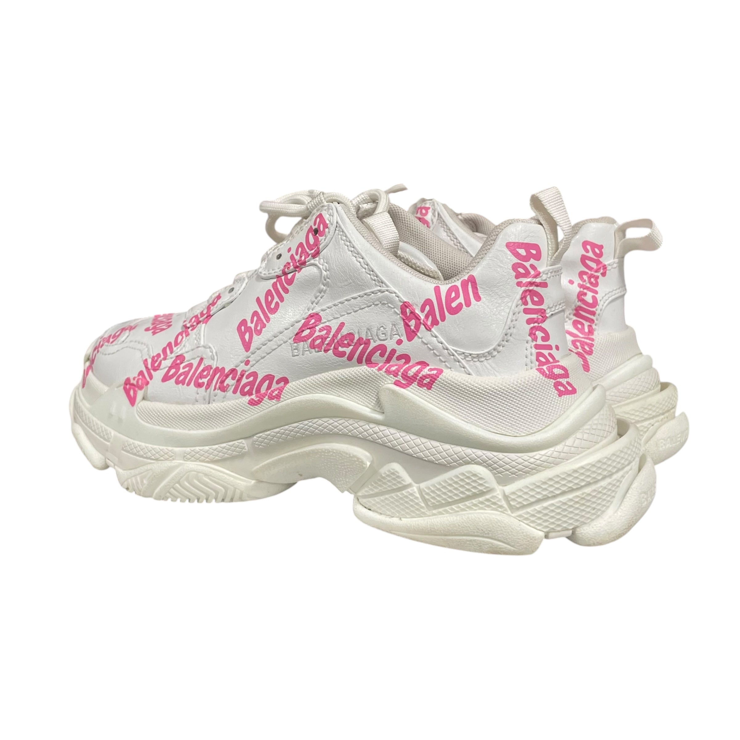 BALENCIAGA/Low-Sneakers/EU 38/Monogram/WHT/Chunky Heel/ view 2