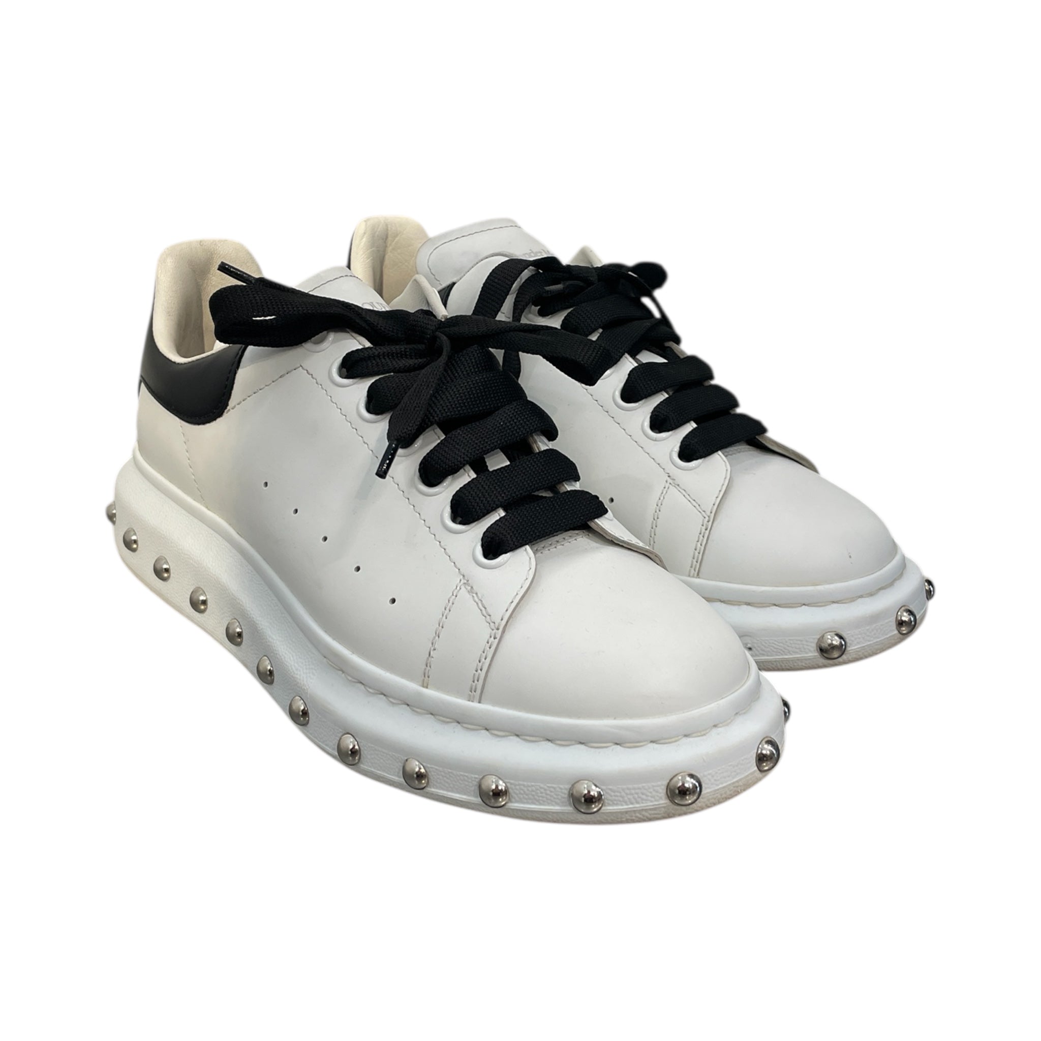 Alexander McQueen/Low-Sneakers/EU 41.5/Leather/WHT/oversize sneakers w studs view 1