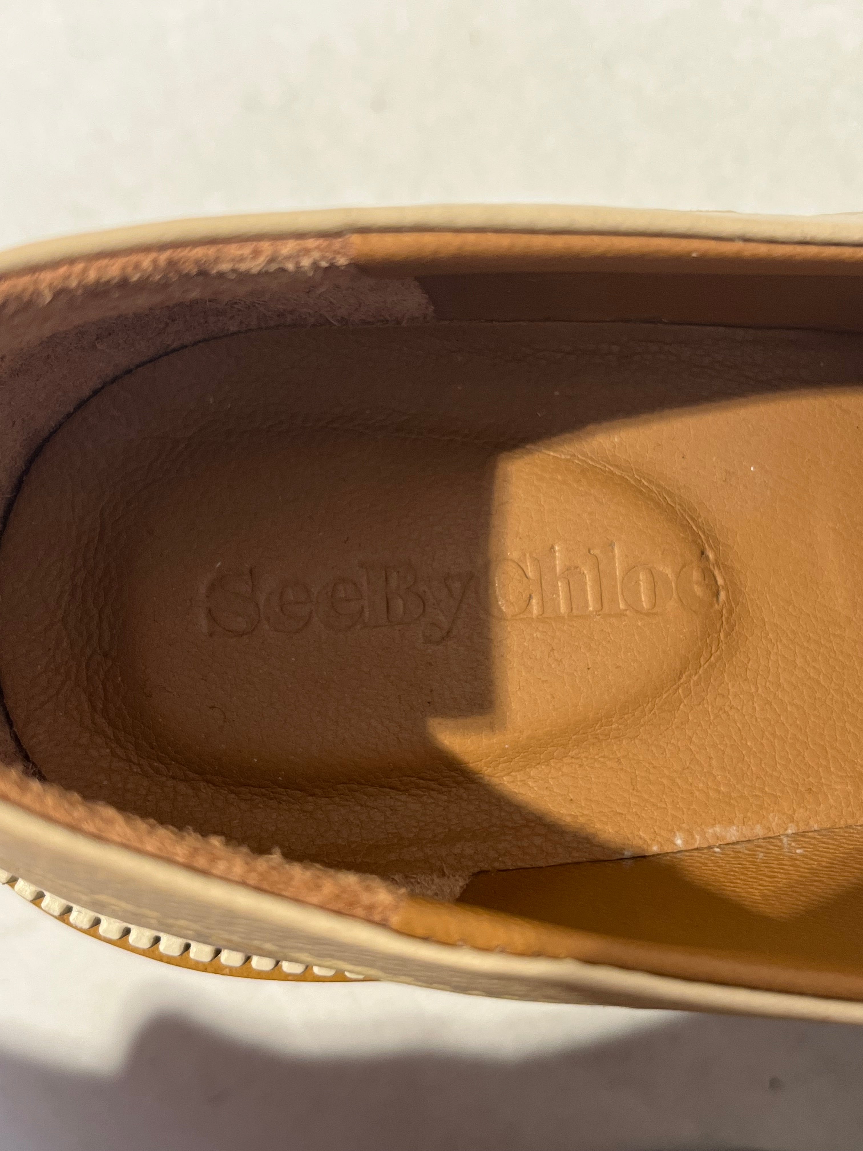 SEE BY CHLOE/Loafers/EU 37/Leather/CRM/LOAFER/HEEL HYBRID view 3