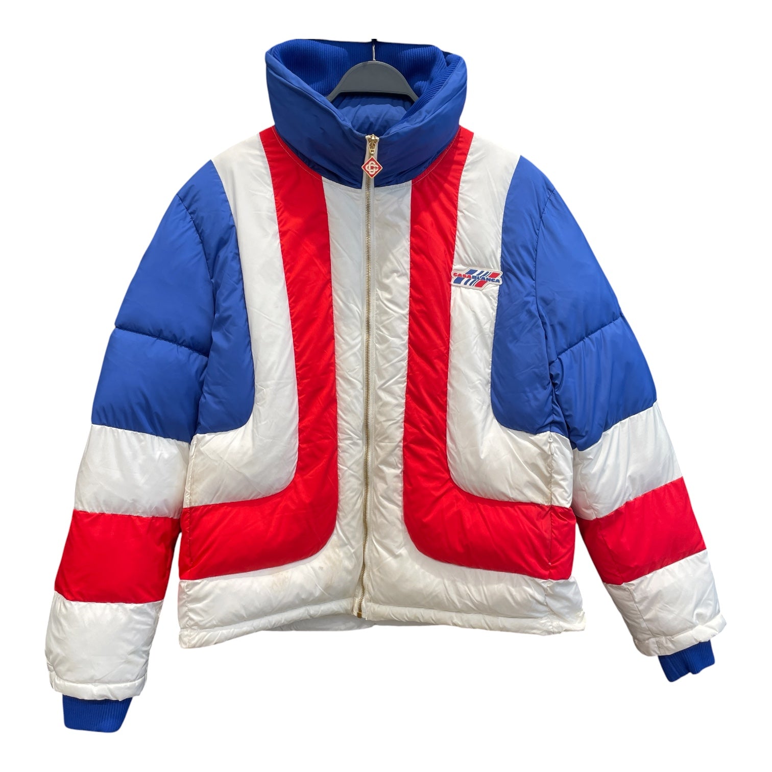 CASABLANCA/Coat/M/Nylon/WHT/Stripe/CASABLANCA PUFFER WHT/BLU/RED view 1