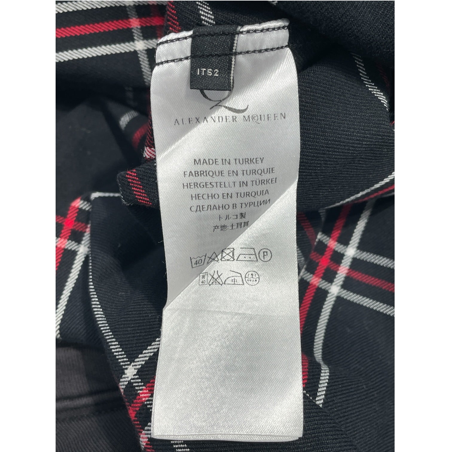 Alexander McQueen/Flannel Shirt/L/Cotton/BLK/Long Length/Plaid/ALEXANDER MCQUEEN PLAID TARTAN view 4