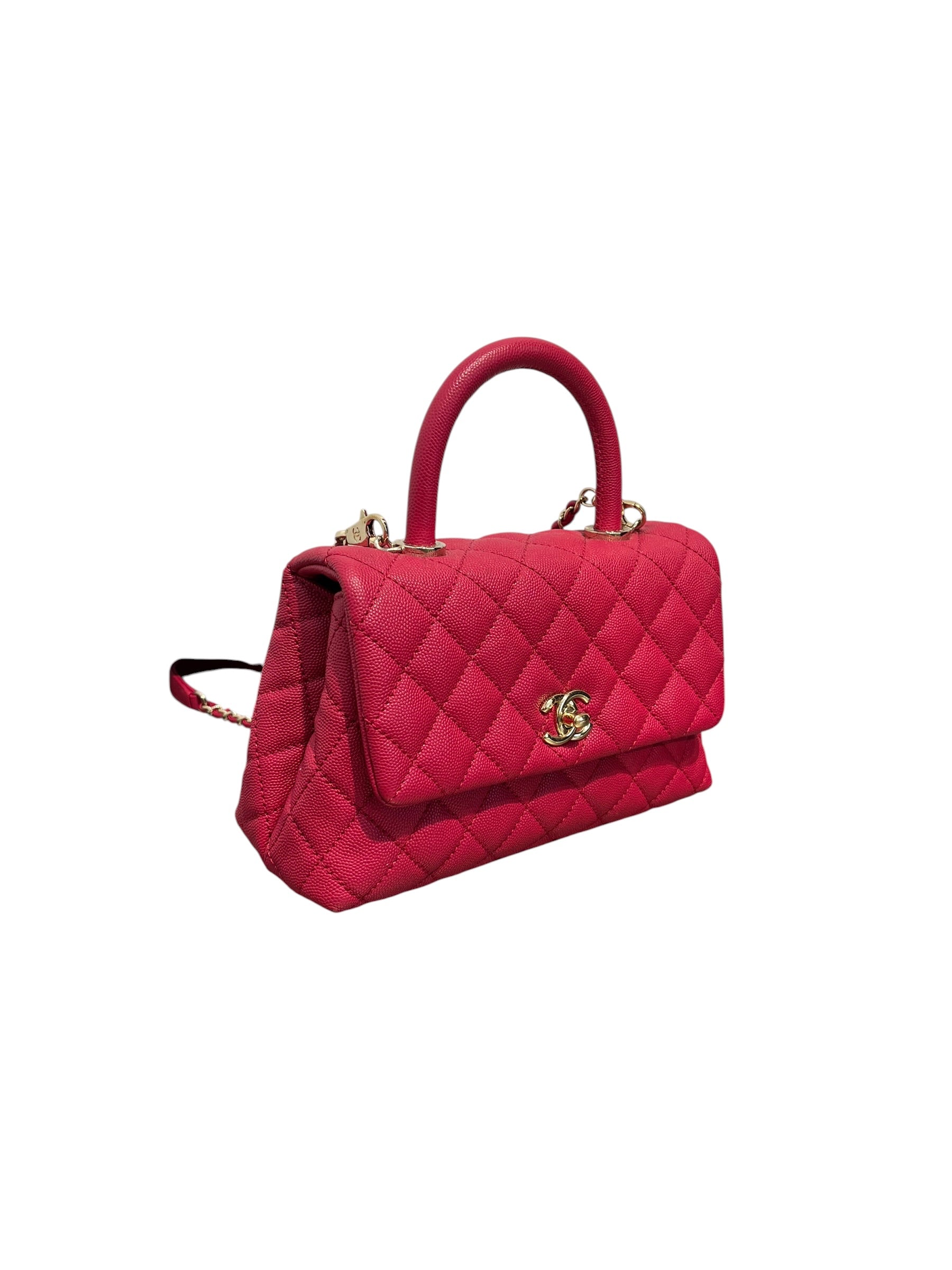 CHANEL/Hand Bag/Leather/PNK/DARK PINK CAVIAR view 4