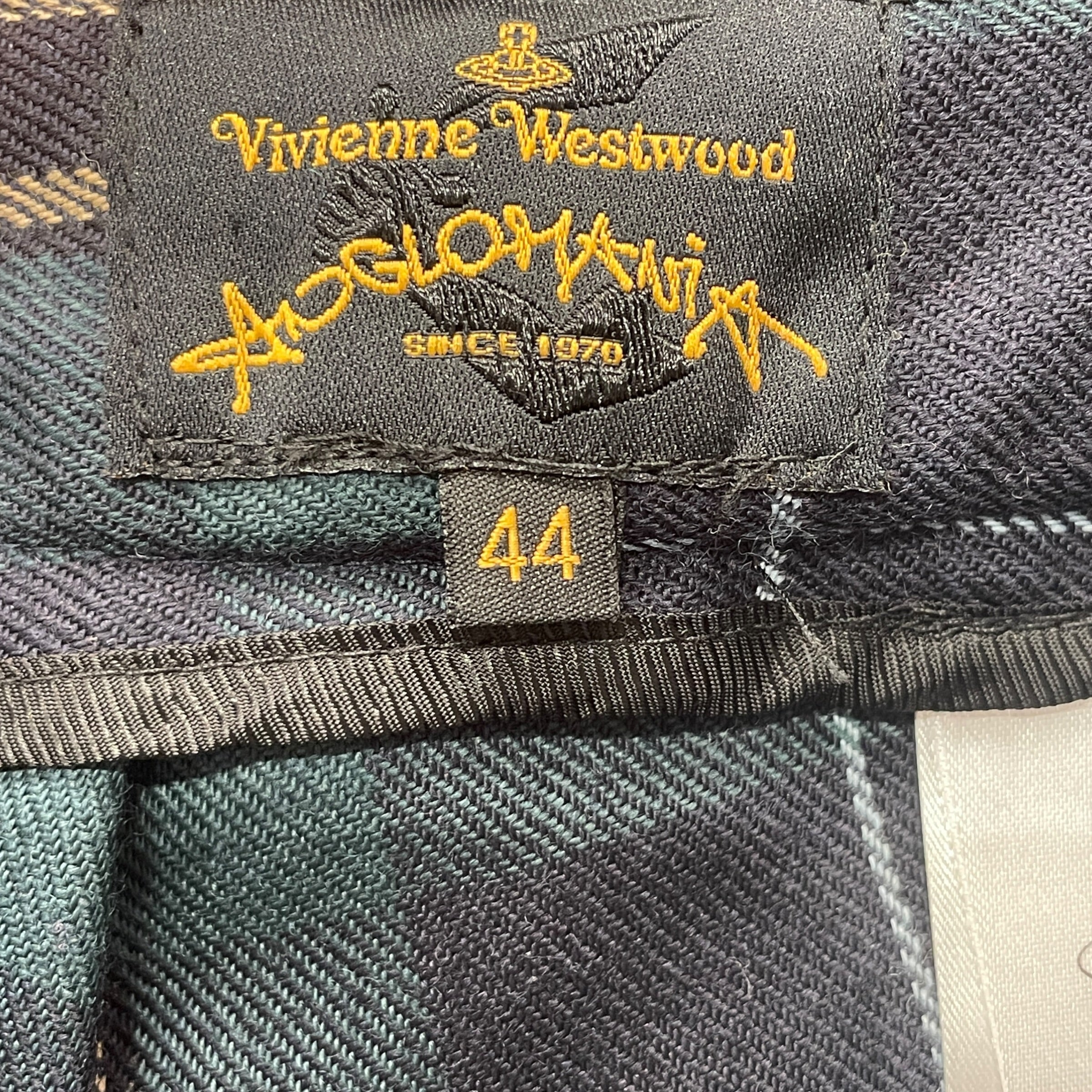 Vivienne Westwood/Skirt/44/Hombre Check/Cotton/GRN/SIDEBUTTON view 3