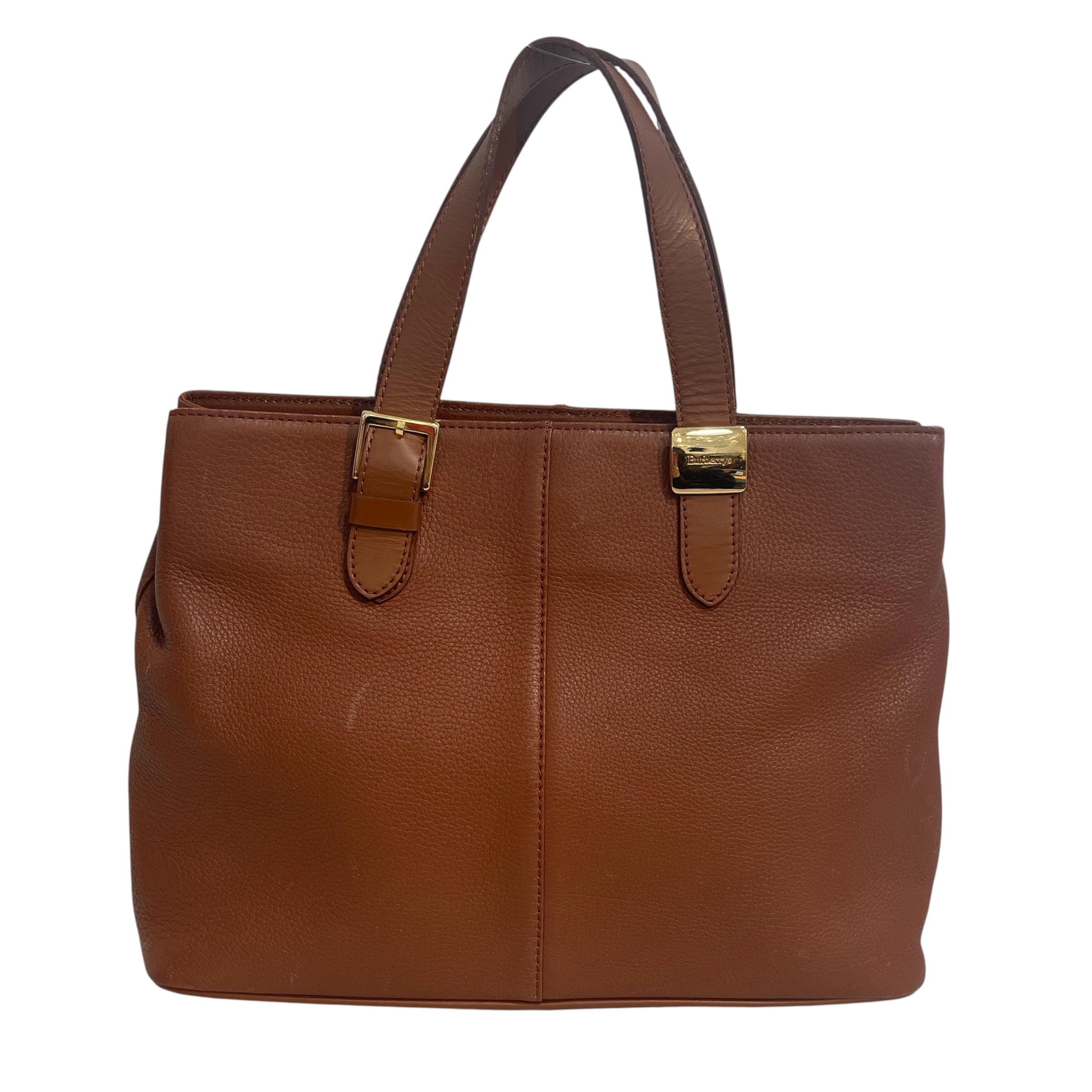 BURBERRYS/Hand Bag/Leather/CML/Gold Clasp Logo view 1