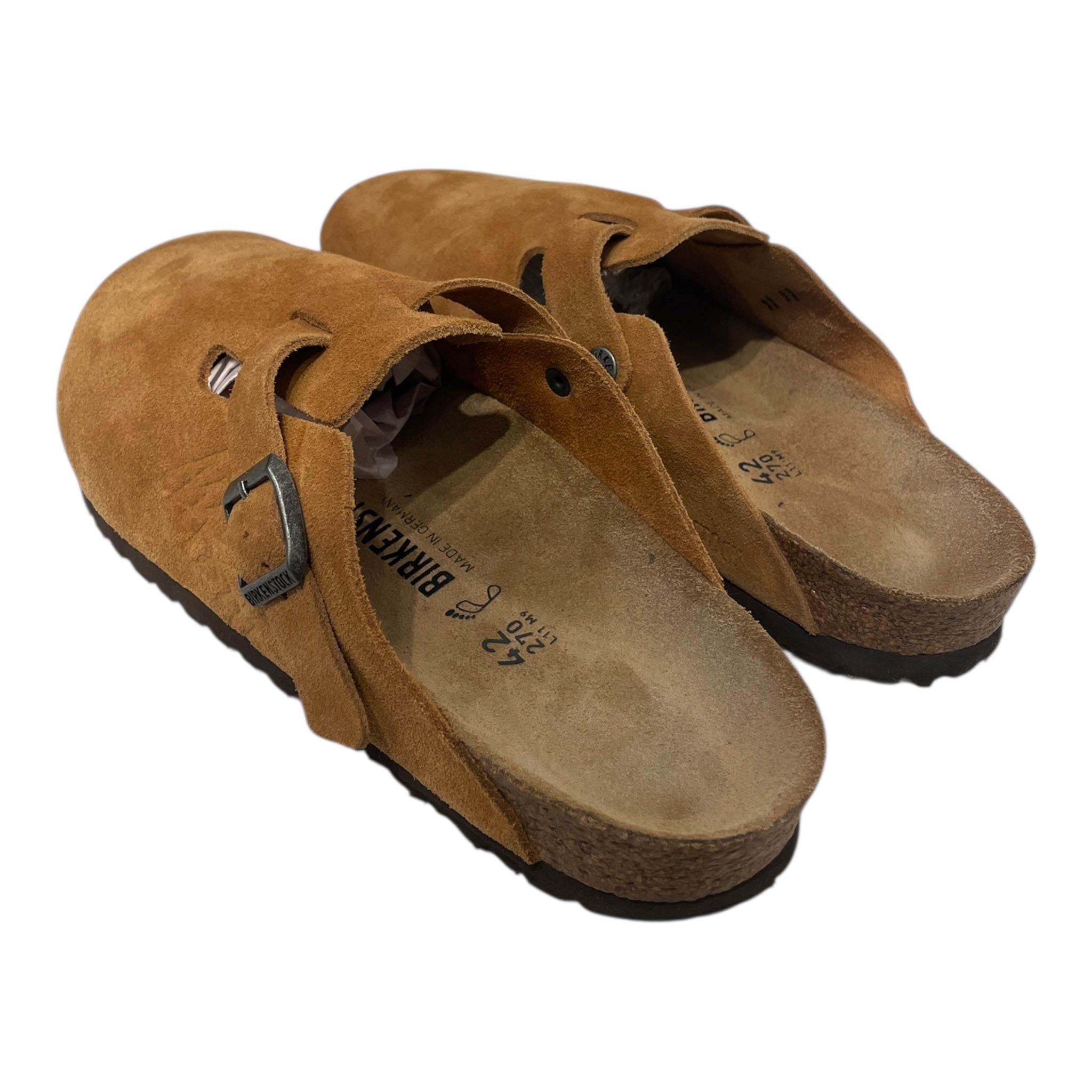 STUSSY/BIRKENSTOCK/Sandals/US 10/Suede/CML/SIDE STUSSY LOGO view 2