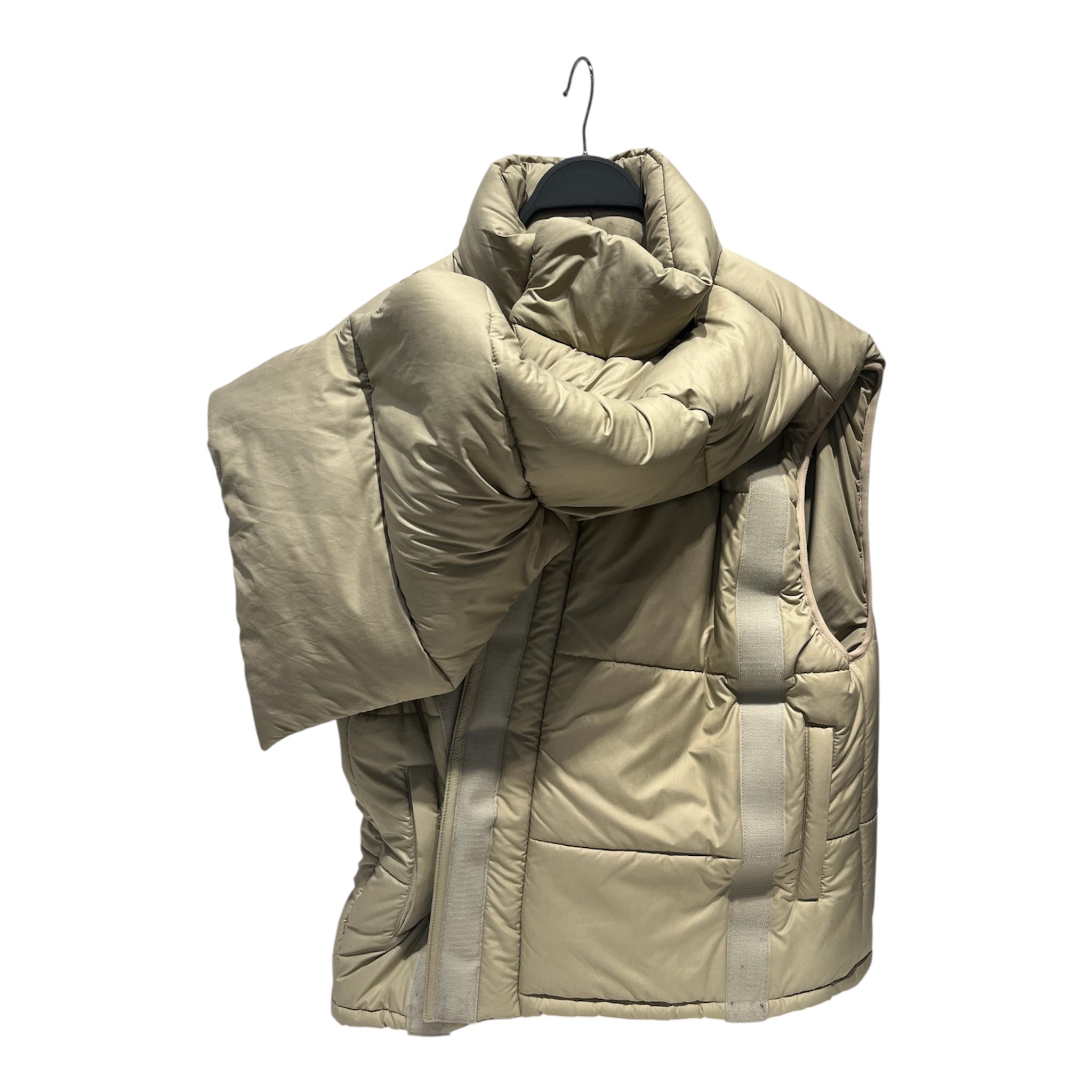 Y/PROJECT/Puffer Vest/M/Polyester/KHK/VELCRO PUFFER VEST (SAND) view 3