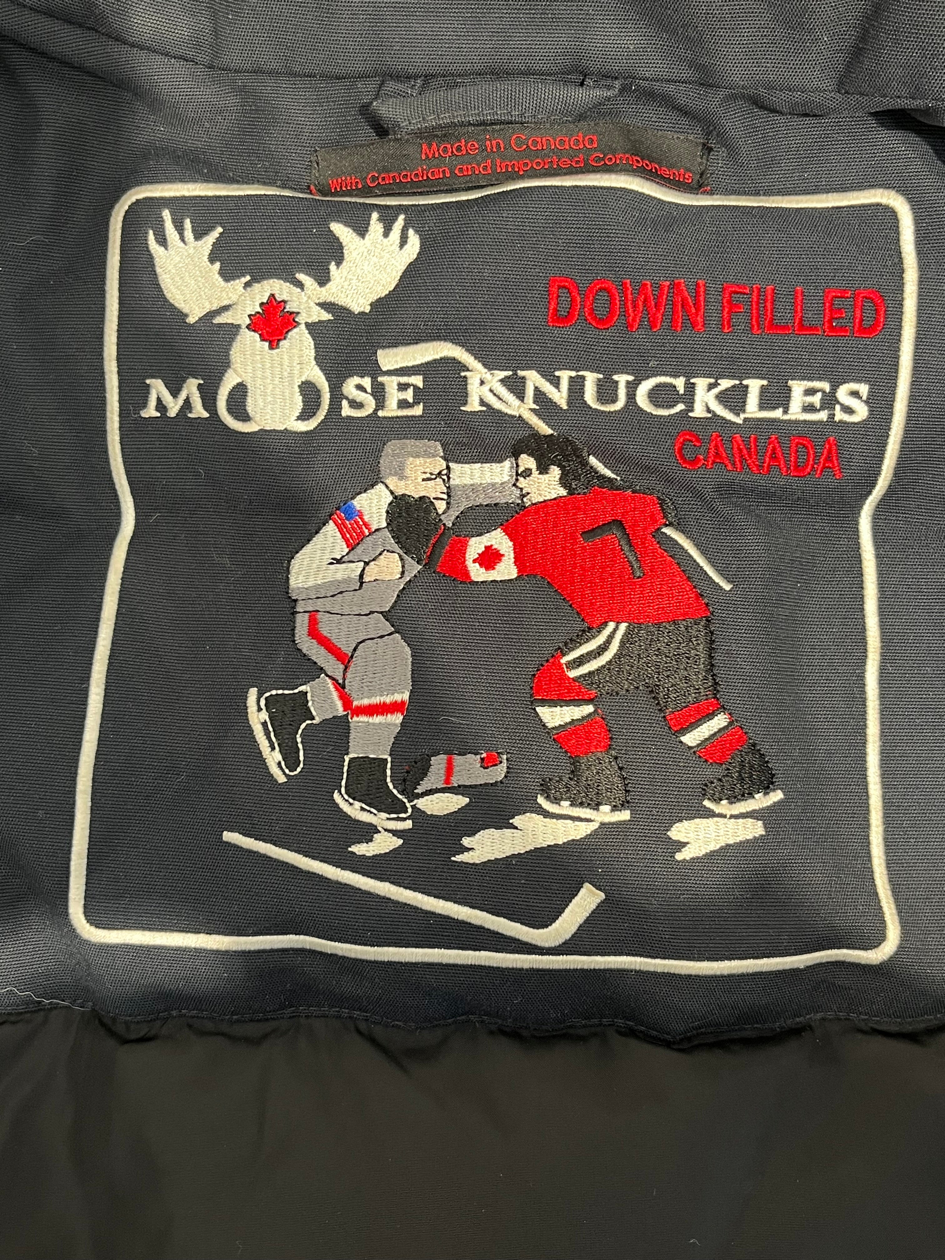 MOOSE KNUCKLES/Mod Parka/XXXL/Nylon/BLK/FUR HOOD POM POM PUFFER view 8