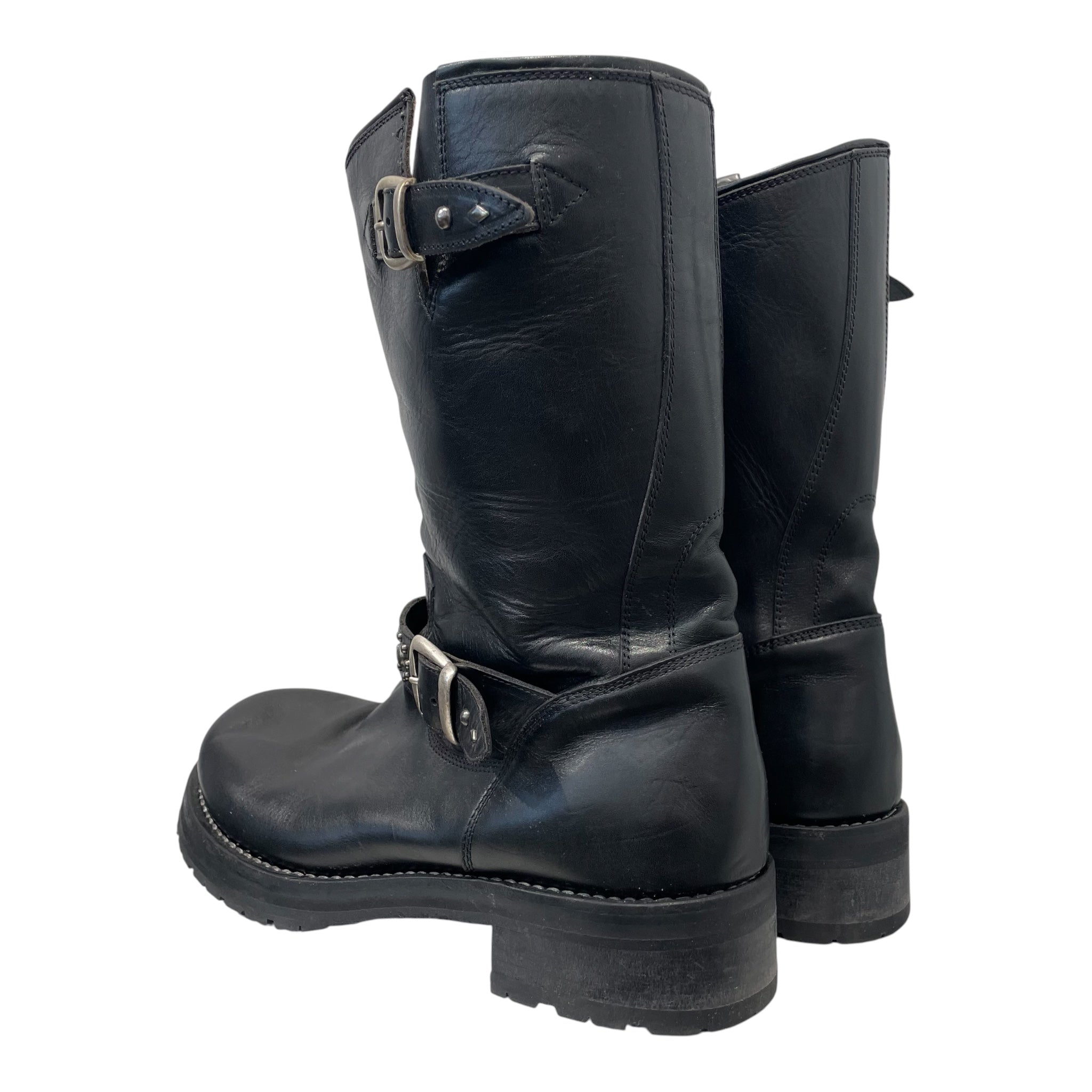 Second/Layer/Biker Boots/EU 44/Leather/BLK/STUDDED BIKER BOOT view 2