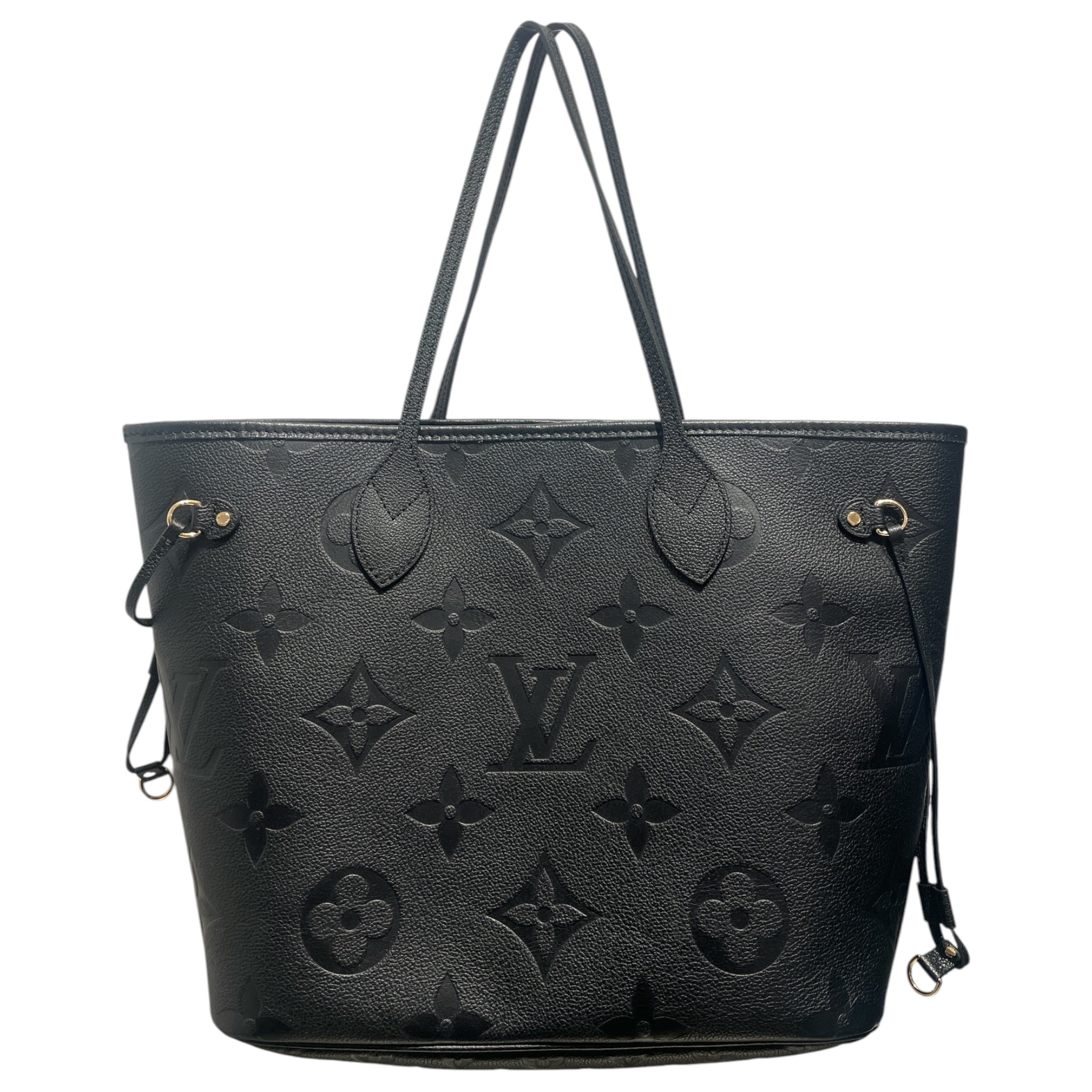 LOUIS VUITTON/Tote Bag/Monogram/Leather/BLK/Empriente Neverfull MM view 1