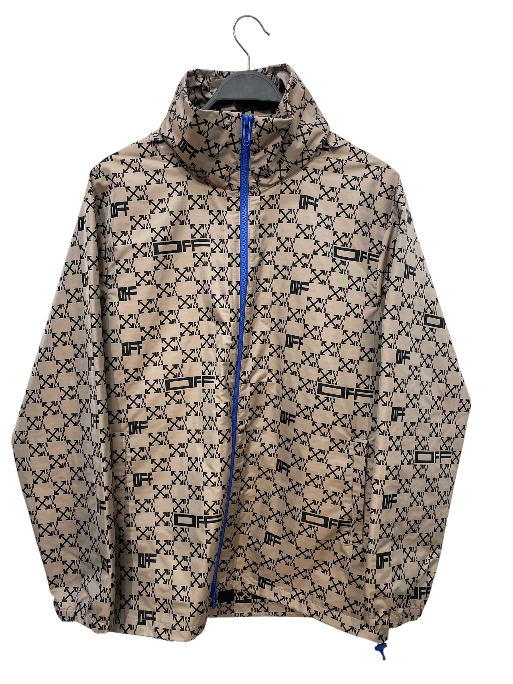 OFF-WHITE/Windbreaker/XS/Nylon/KHK/All Over Print/monogram wndbreaker view 1