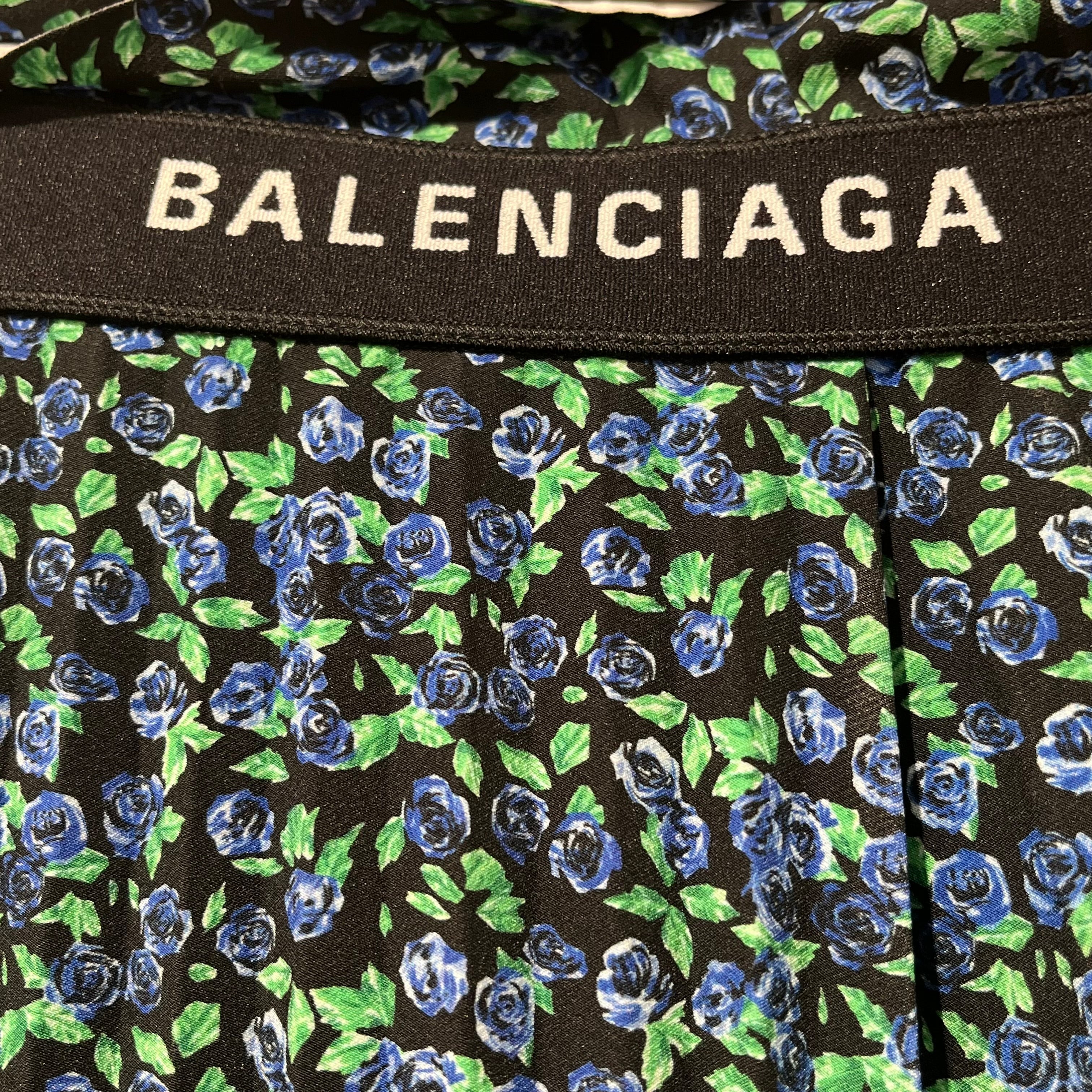 BALENCIAGA/Skirt/36/Floral Pattern/Polyester/BLK/FLORAL PLEATED SKIRT BNWT view 3