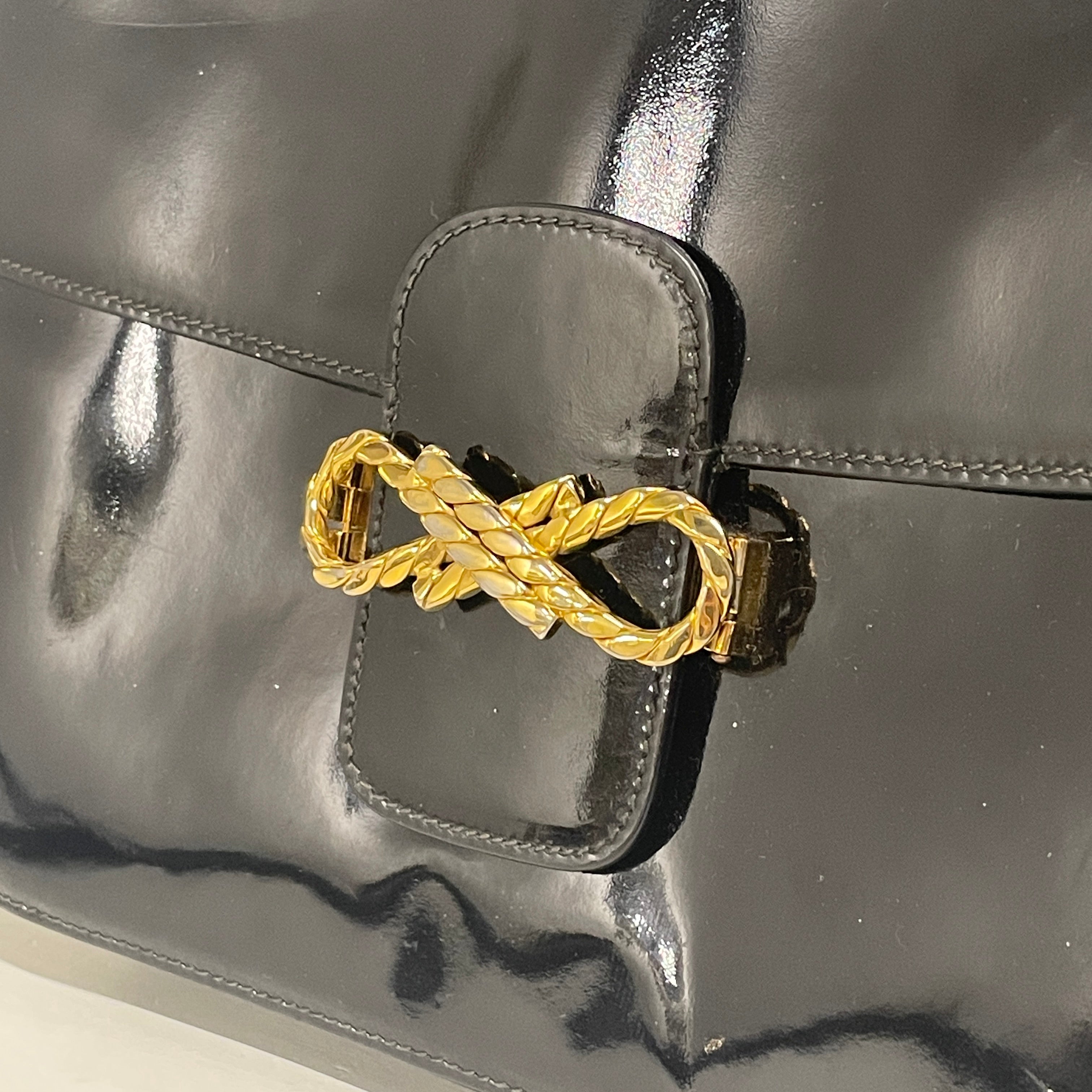 CELINE/Bag/Leather/BLK/gold bow view 3