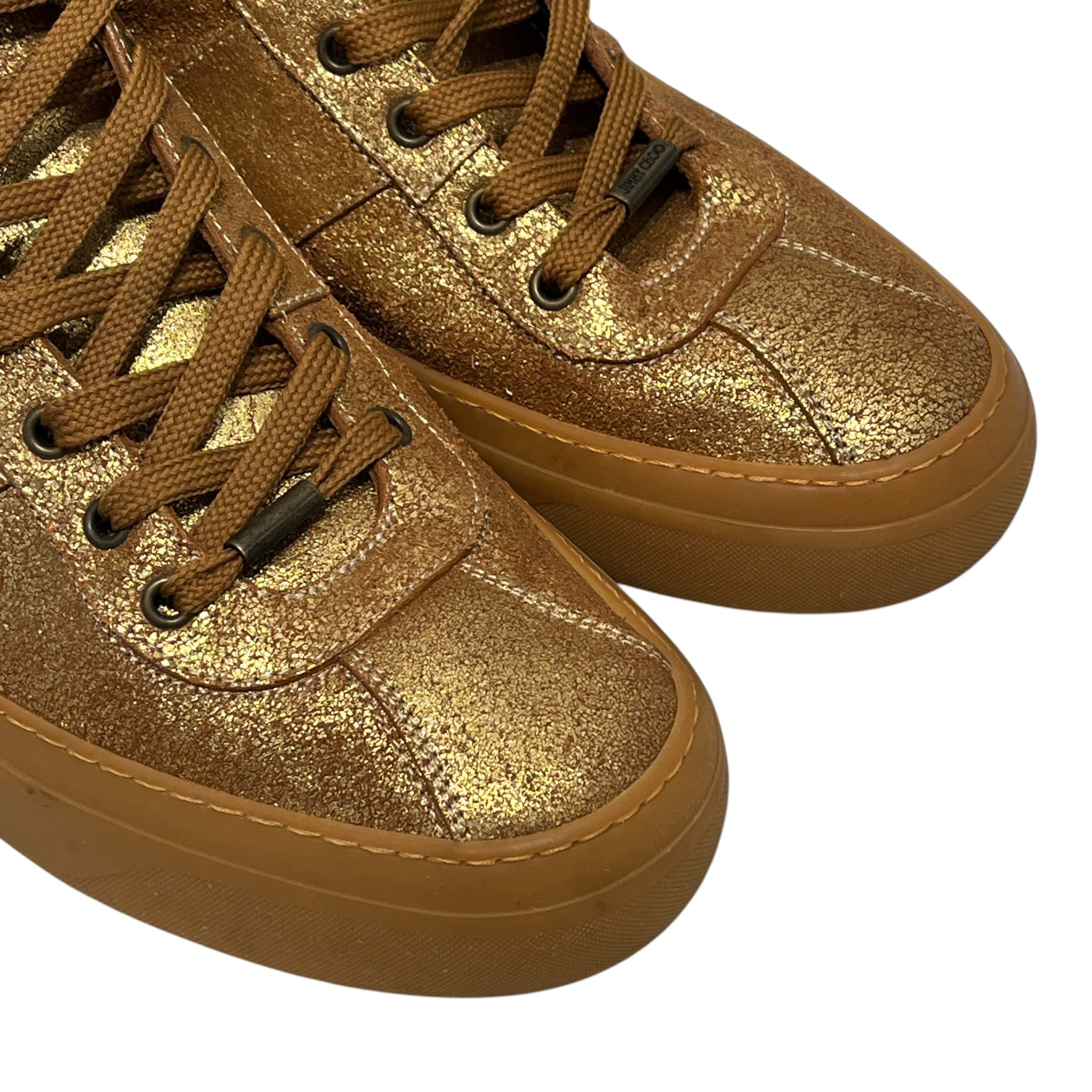 JIMMY CHOO/Hi-Sneakers/EU 45/Iridescent/GLD/BELGRAVIA GOLD HIGHTOP SNEAKER view 7
