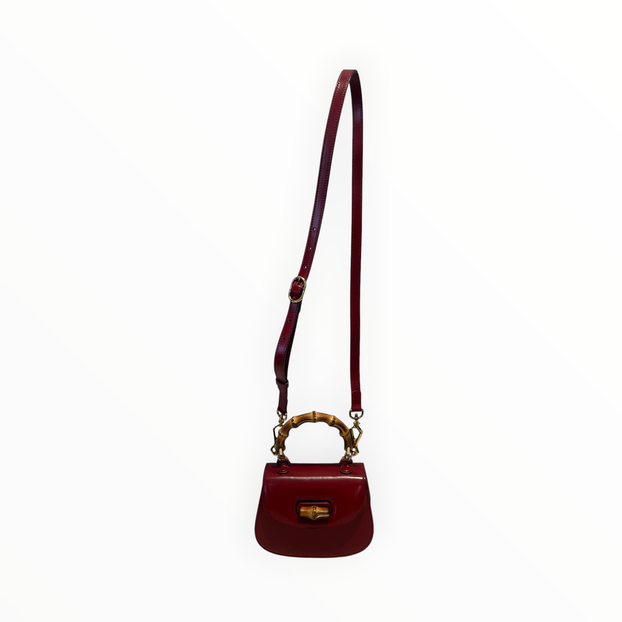 GUCCI/Hand Bag/Leather/RED/Bamboo 1947 view 1