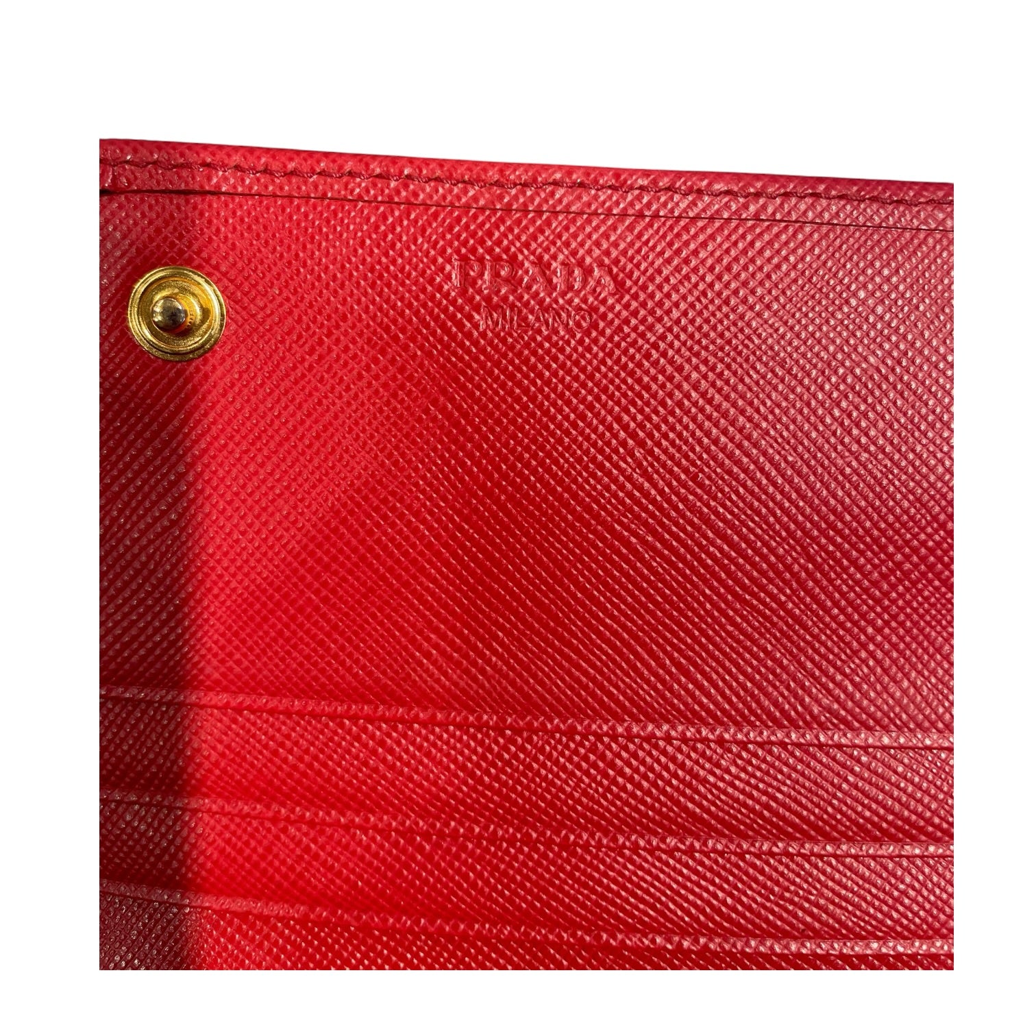 PRADA/Long Wallet/RED/199  zip back view 4