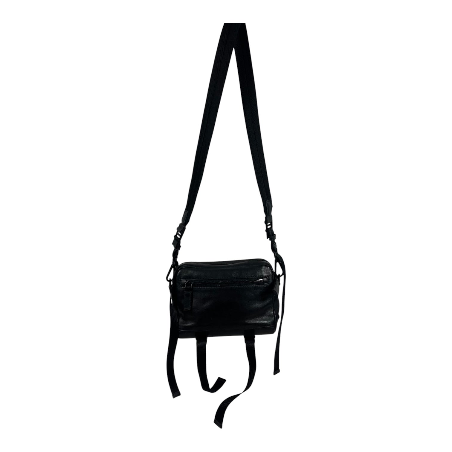 PRADA/Cross Body Bag/Leather/BLK/classic leather cross body view 2