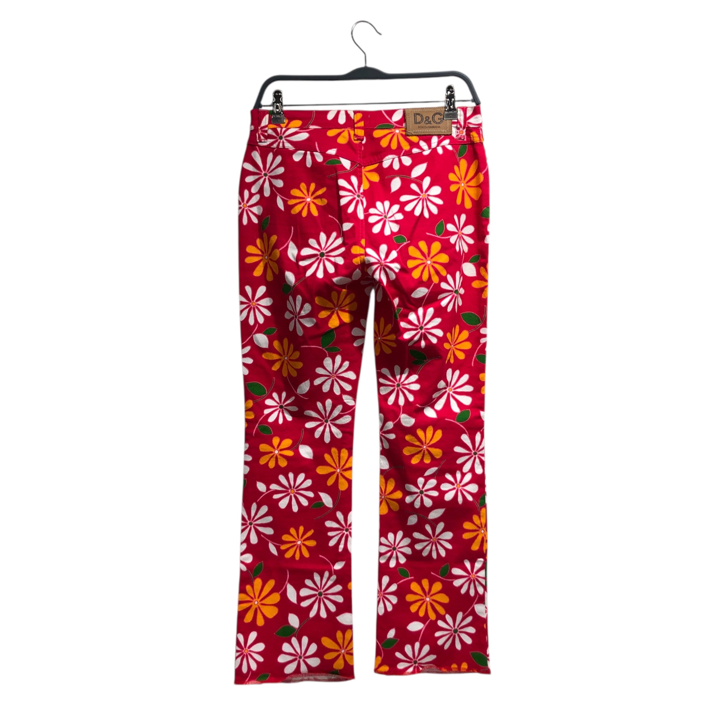 DOLCE&GABBANA/Bootcut Pants/29/Floral Pattern/Cotton/PNK/ view 2