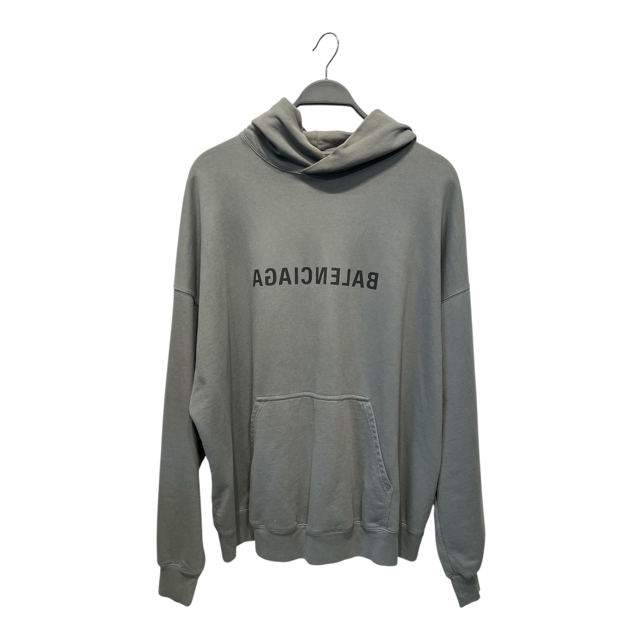 BALENCIAGA/Hoodie/2/Cotton/GRN/2022 REVERSE LOGO view 1