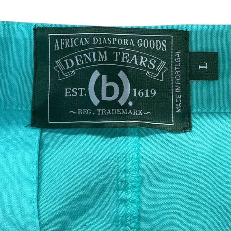 DENIM TEARS/BSTROY/Straight Pants/L/Cotton/GRN/