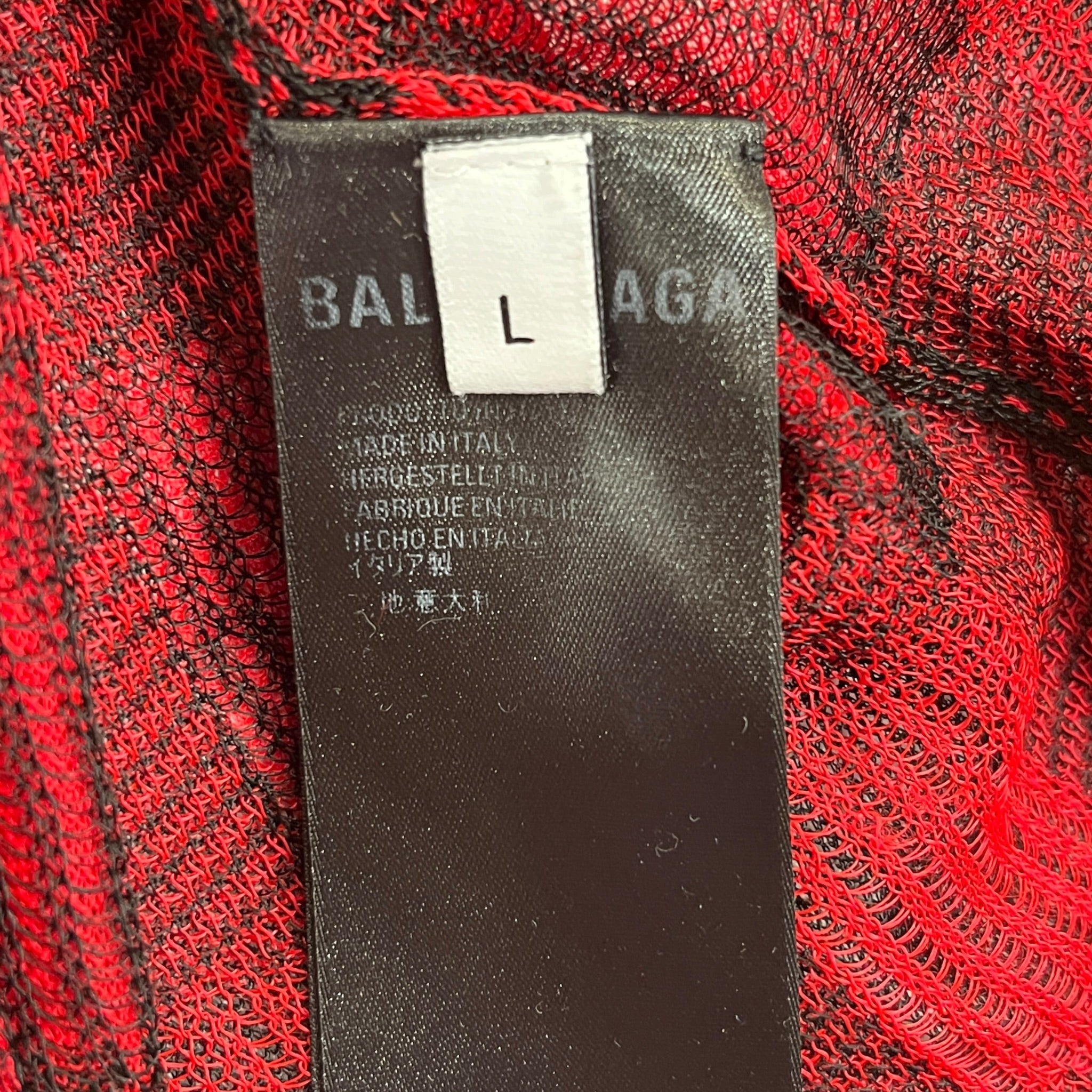 BALENCIAGA/SS Shirt/L/Cotton/RED/Plaid/RED & BLACK PLAID BUTTONDOWN view 4