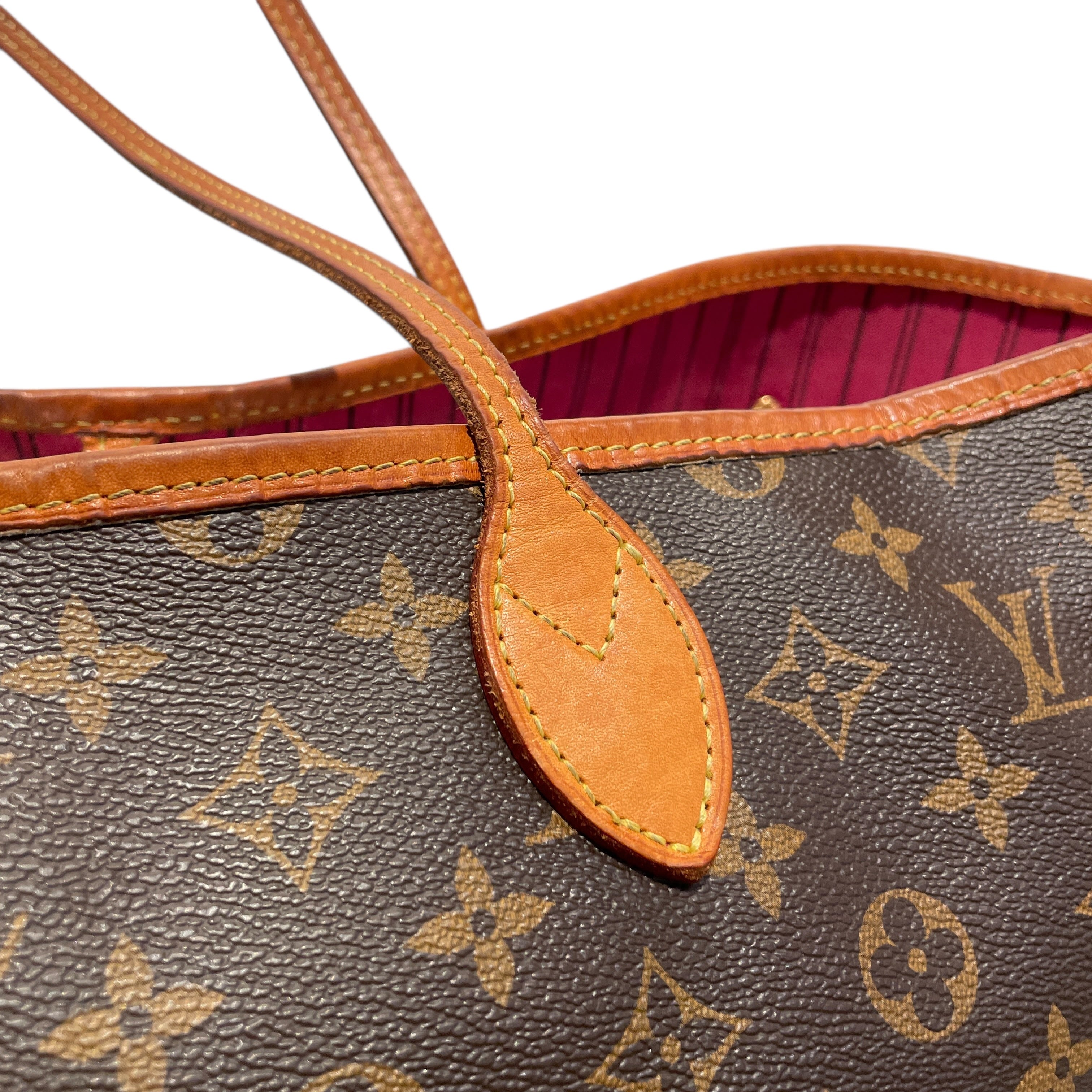 LOUIS VUITTON/Bag/Monogram/Leather/BRW/NEVERFULL view 7