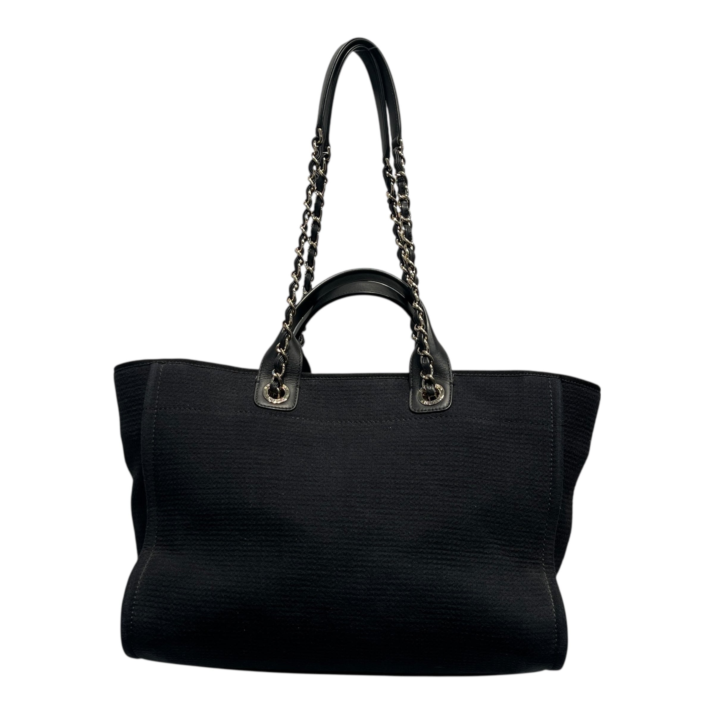 CHANEL/Tote Bag/Cotton/BLK/KXN2TJ83 DEAUVILLE BAG W/POUCH view 2