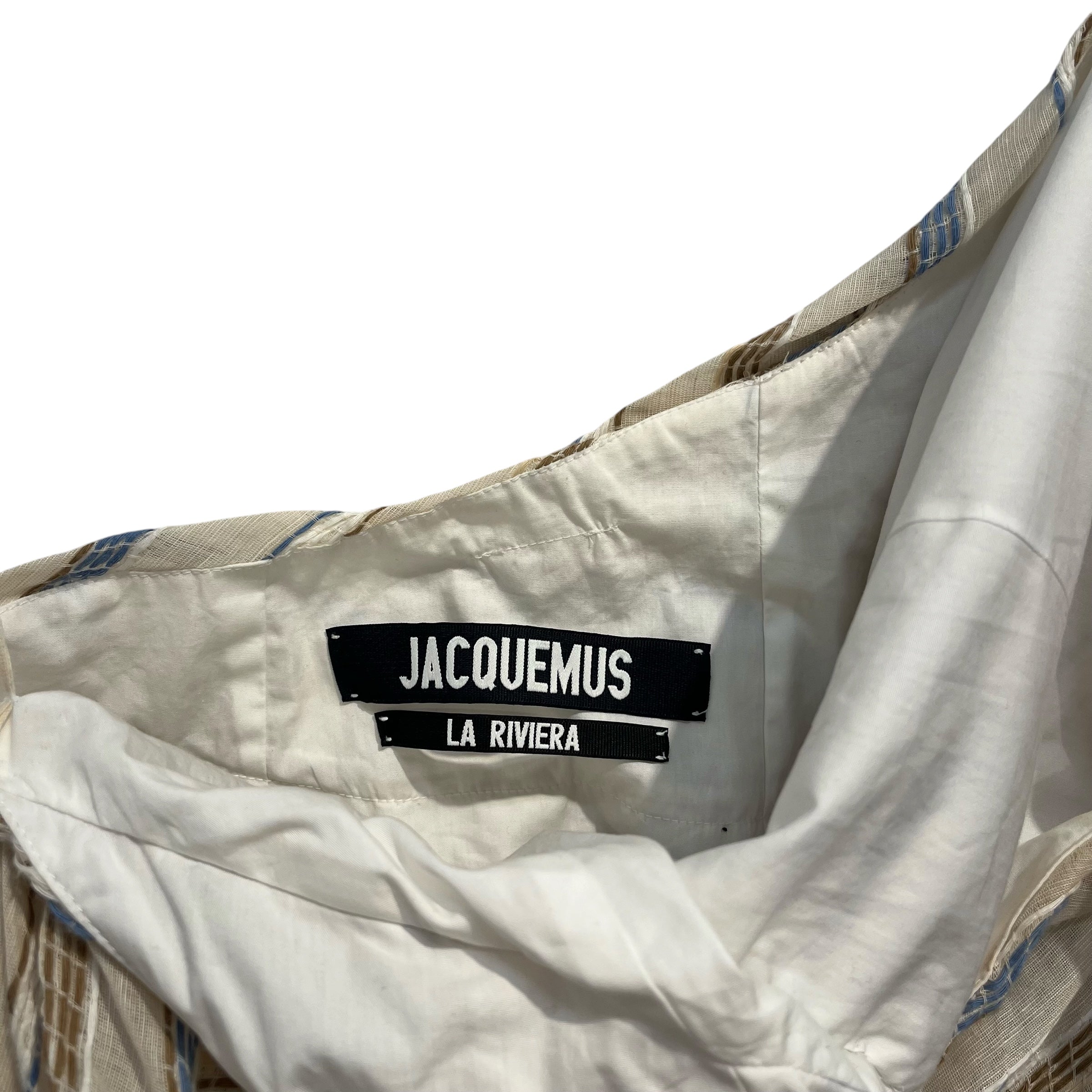 JACQUEMUS/SL Blouse/38/Stripe/Cotton/KHK/LINEN BLEND-HALTER KNECK view 5