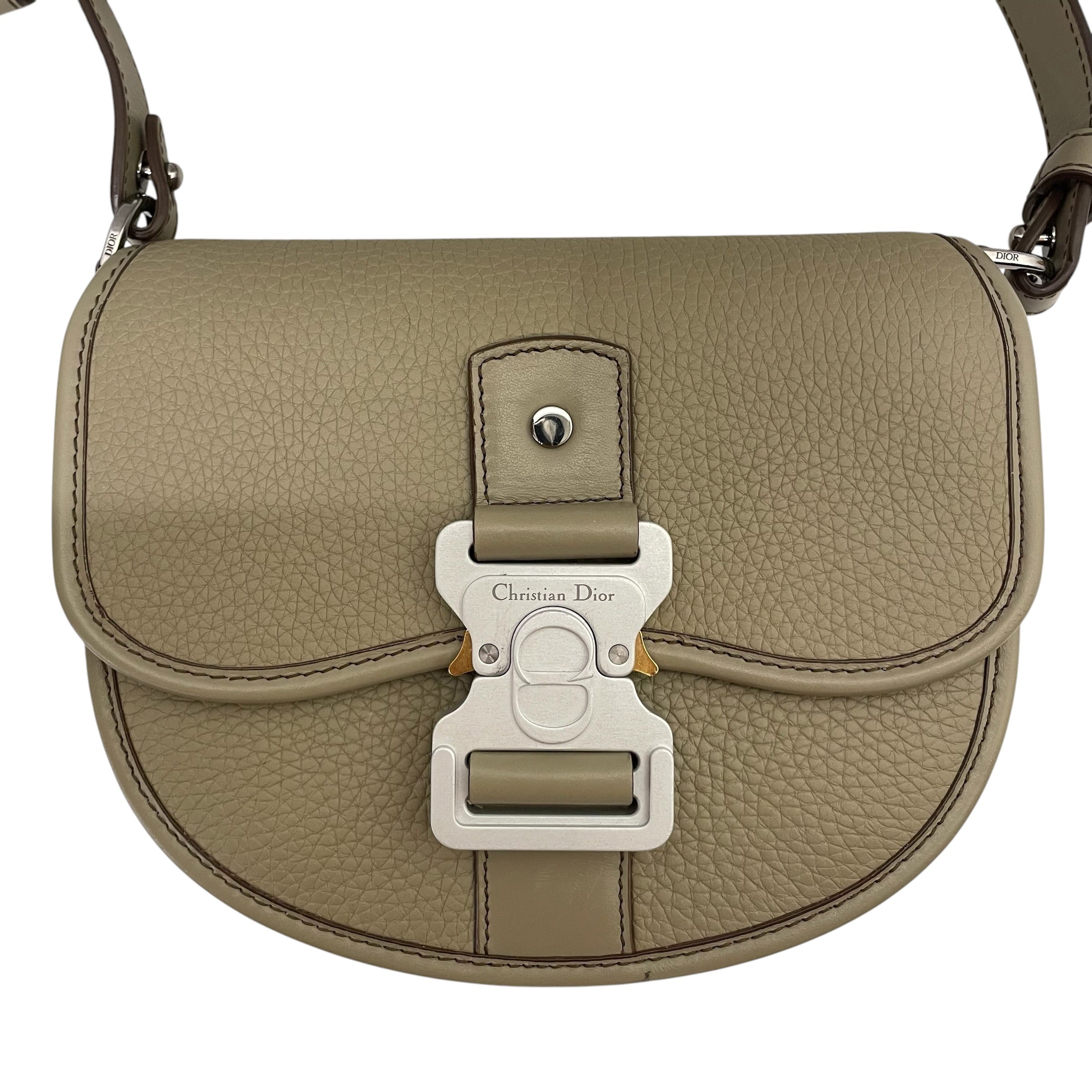 Christian Dior/Cross Body Bag/Leather/KHK/MINI GALLOP CD BUCKLE view 4